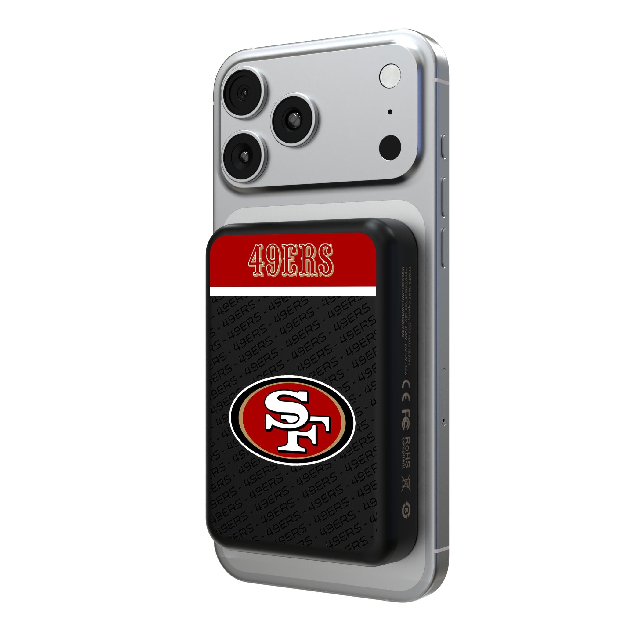 San Francisco 49ers Endzone Plus Wireless Mag Power Bank