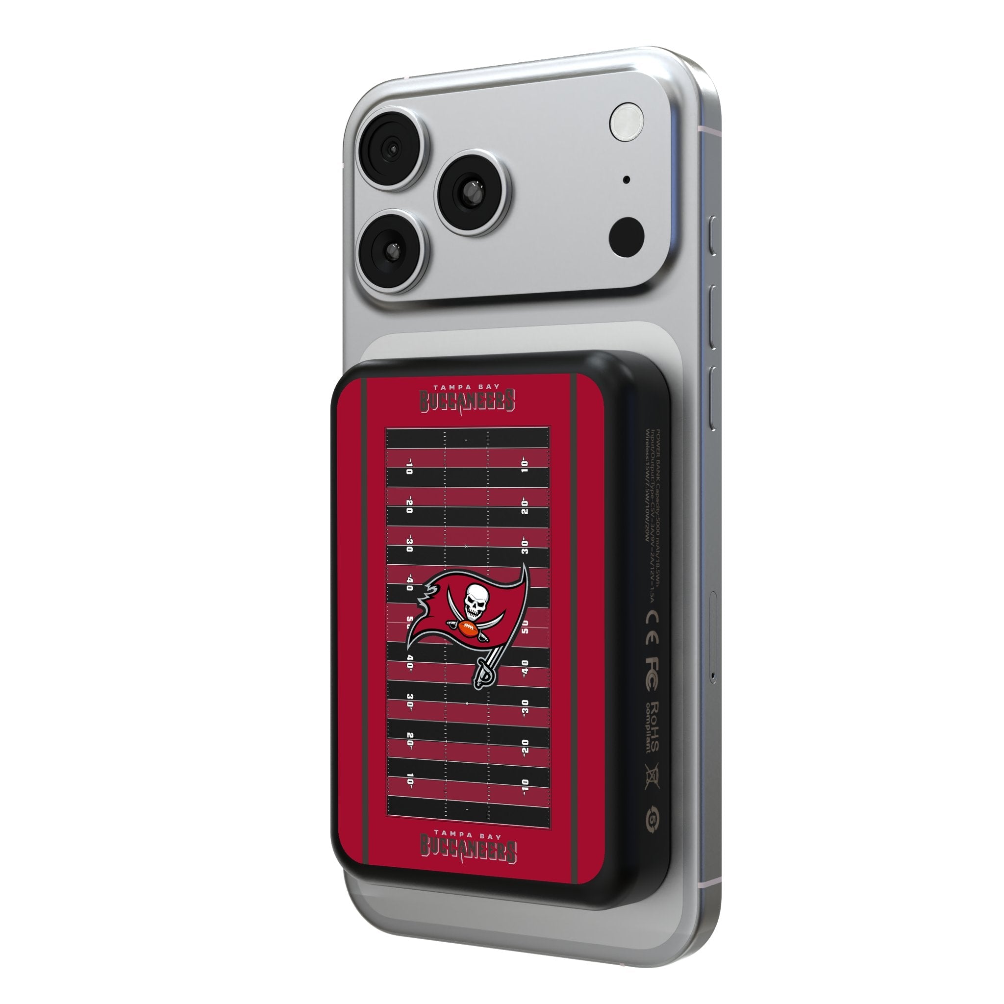 Tampa Bay Buccaneers Field Wireless Mag Power Bank 1