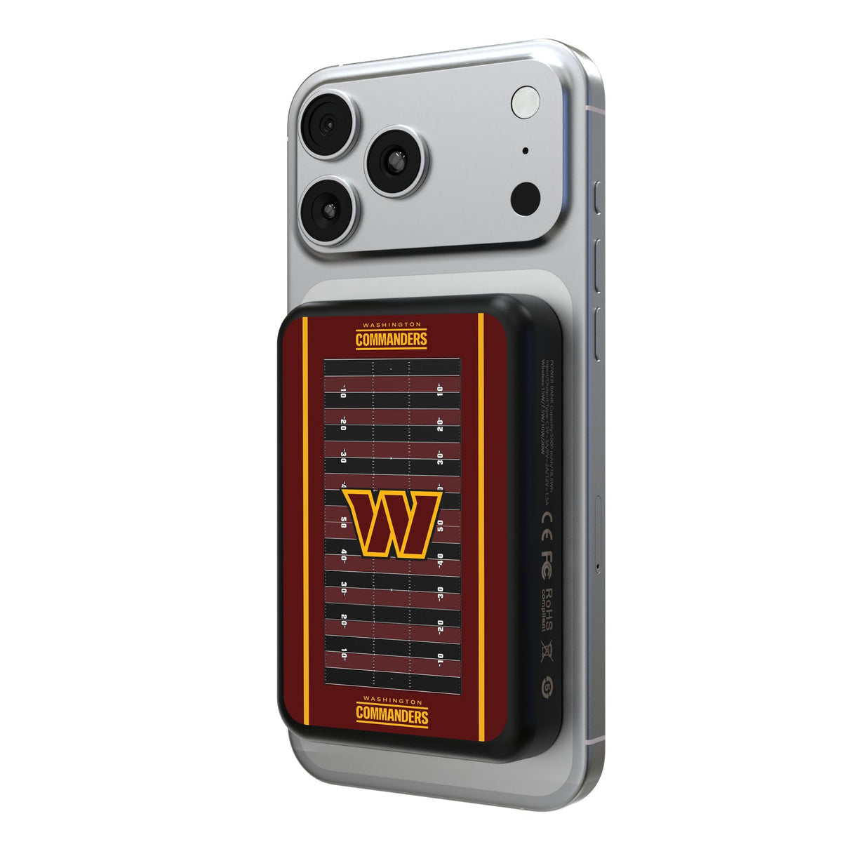 Washington Commanders Field Wireless Mag Power Bank 1