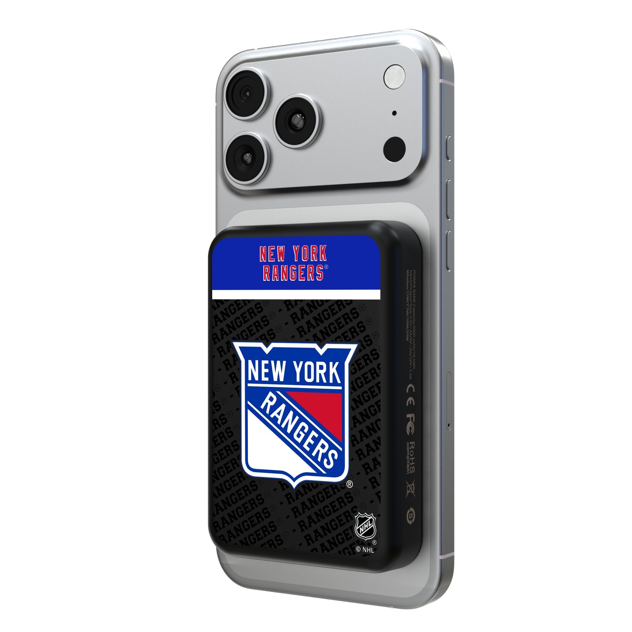 New York Rangers Endzone Plus Wireless Mag Power Bank