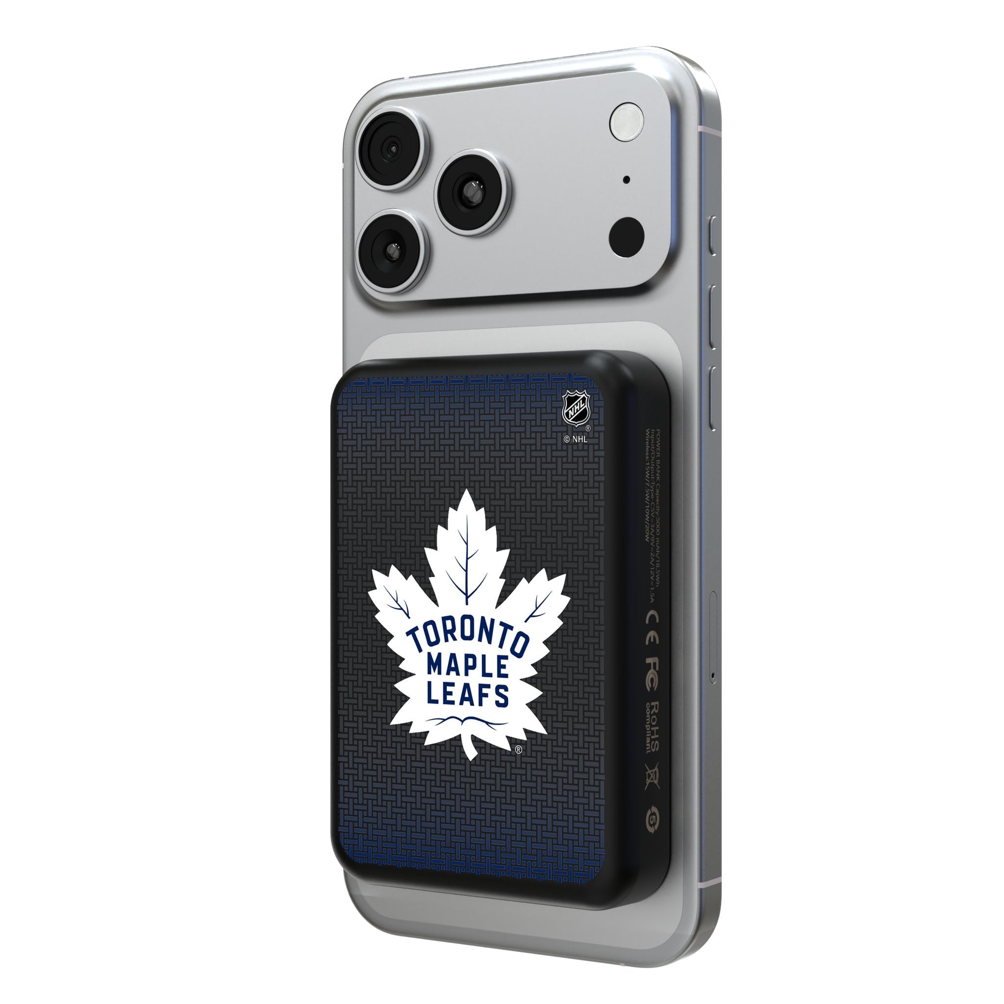Toronto Maple Leafs Linen Wireless Mag Power Bank