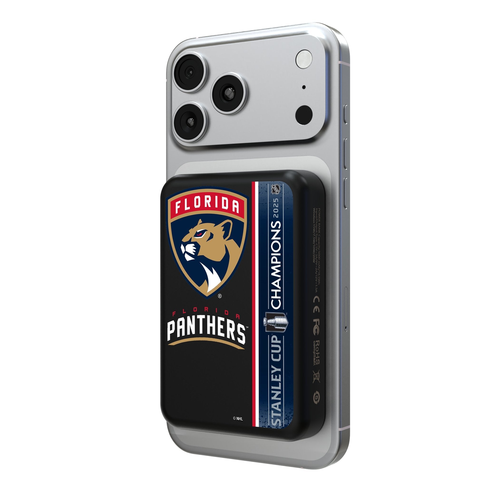 Florida Panthers 2025 Stanley Cup Wireless Mag Power Bank