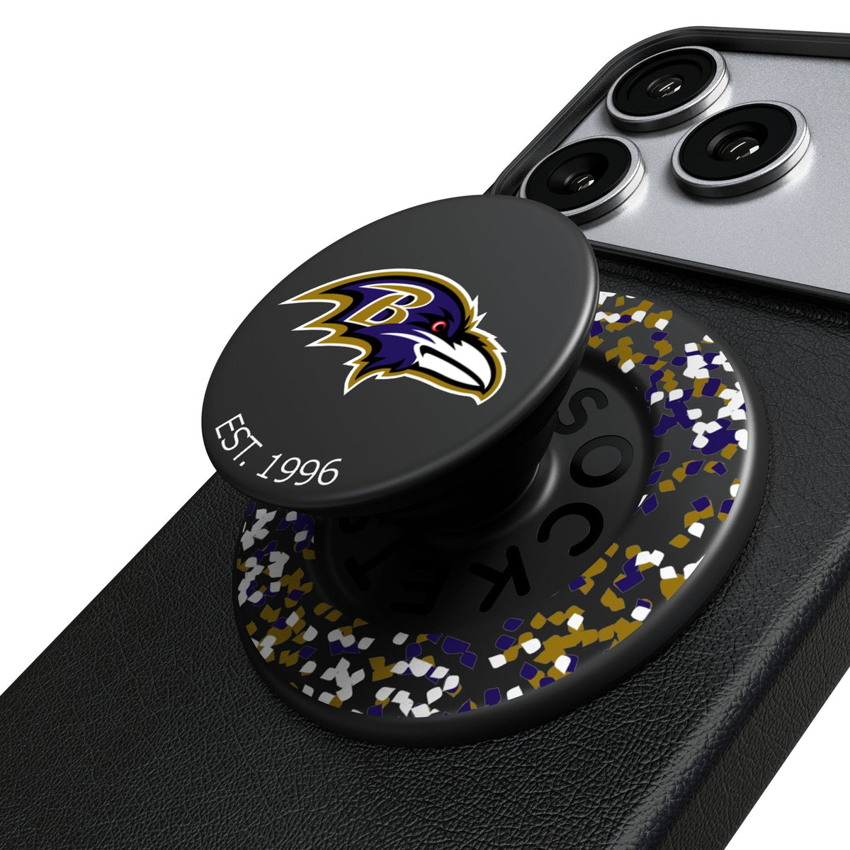 Baltimore Ravens Confetti PopSockets Magnetic Phone Grip and Stand 1