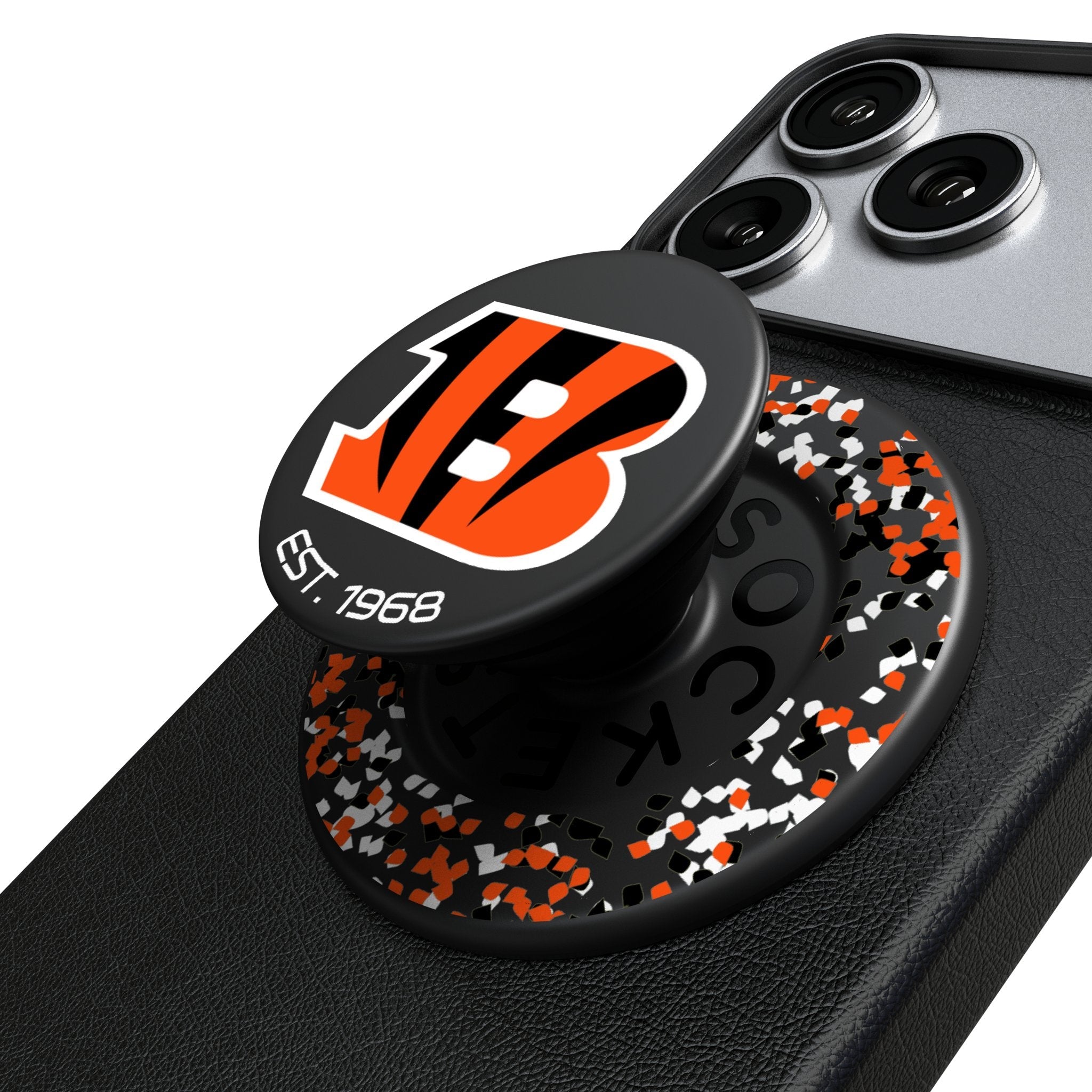 Cincinnati Bengals Confetti PopSockets Magnetic Phone Grip and Stand 1