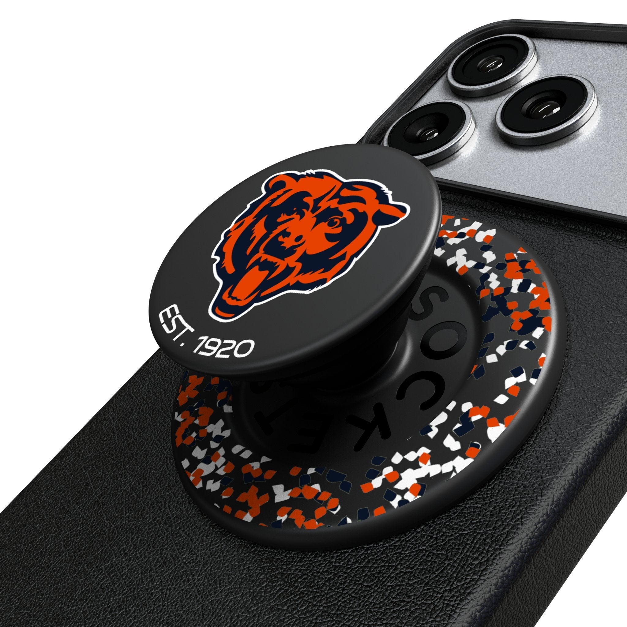 Chicago Bears Confetti PopSockets Magnetic Phone Grip and Stand 1