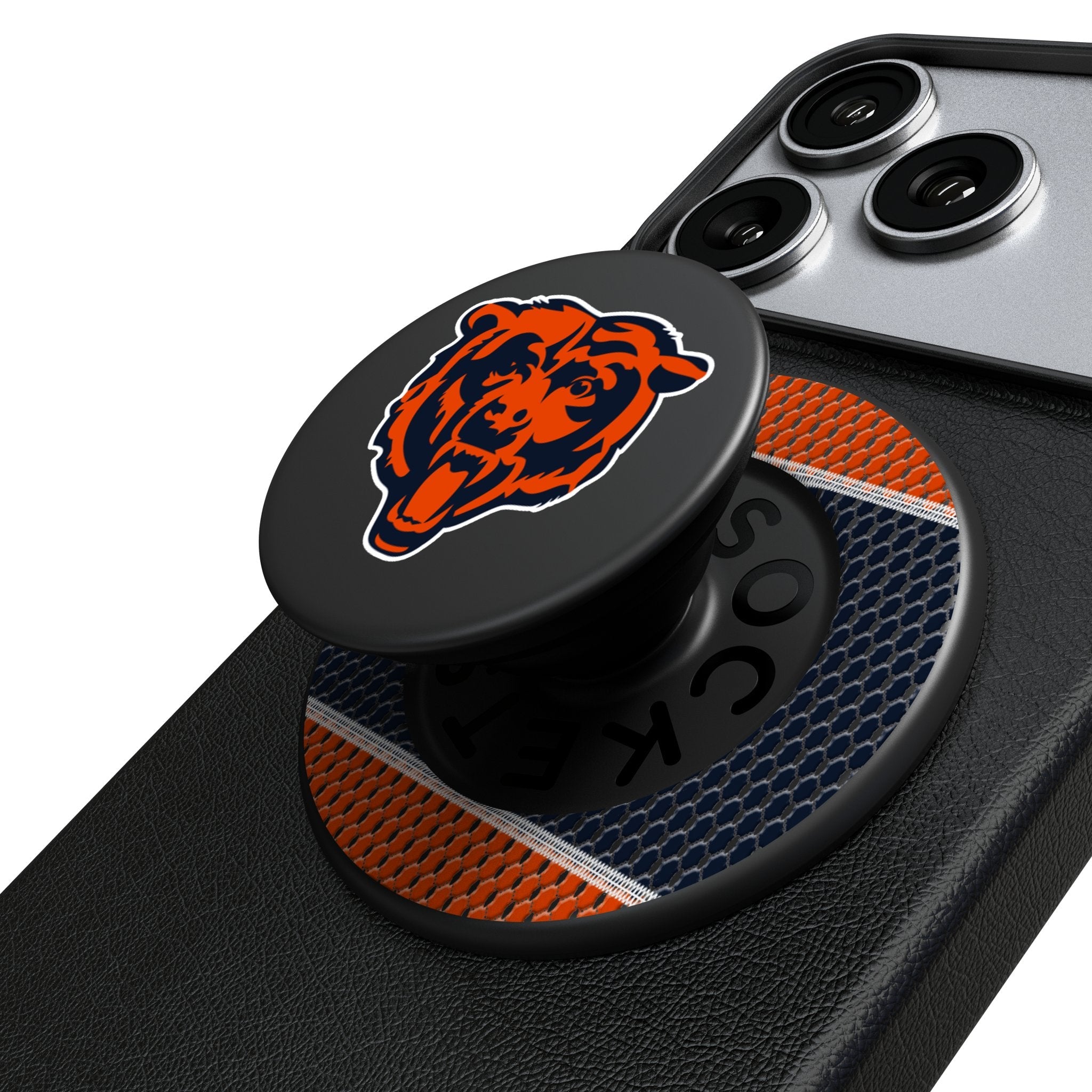 Chicago Bears Mesh PopSockets Magnetic Phone Grip and Stand 1