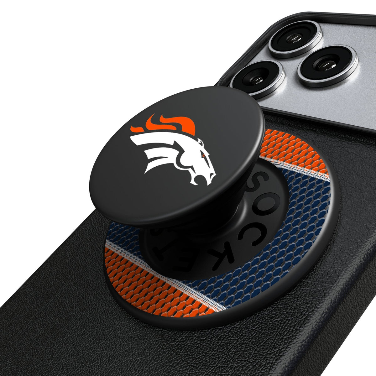 Denver Broncos Mesh PopSockets Magnetic Phone Grip and Stand 1