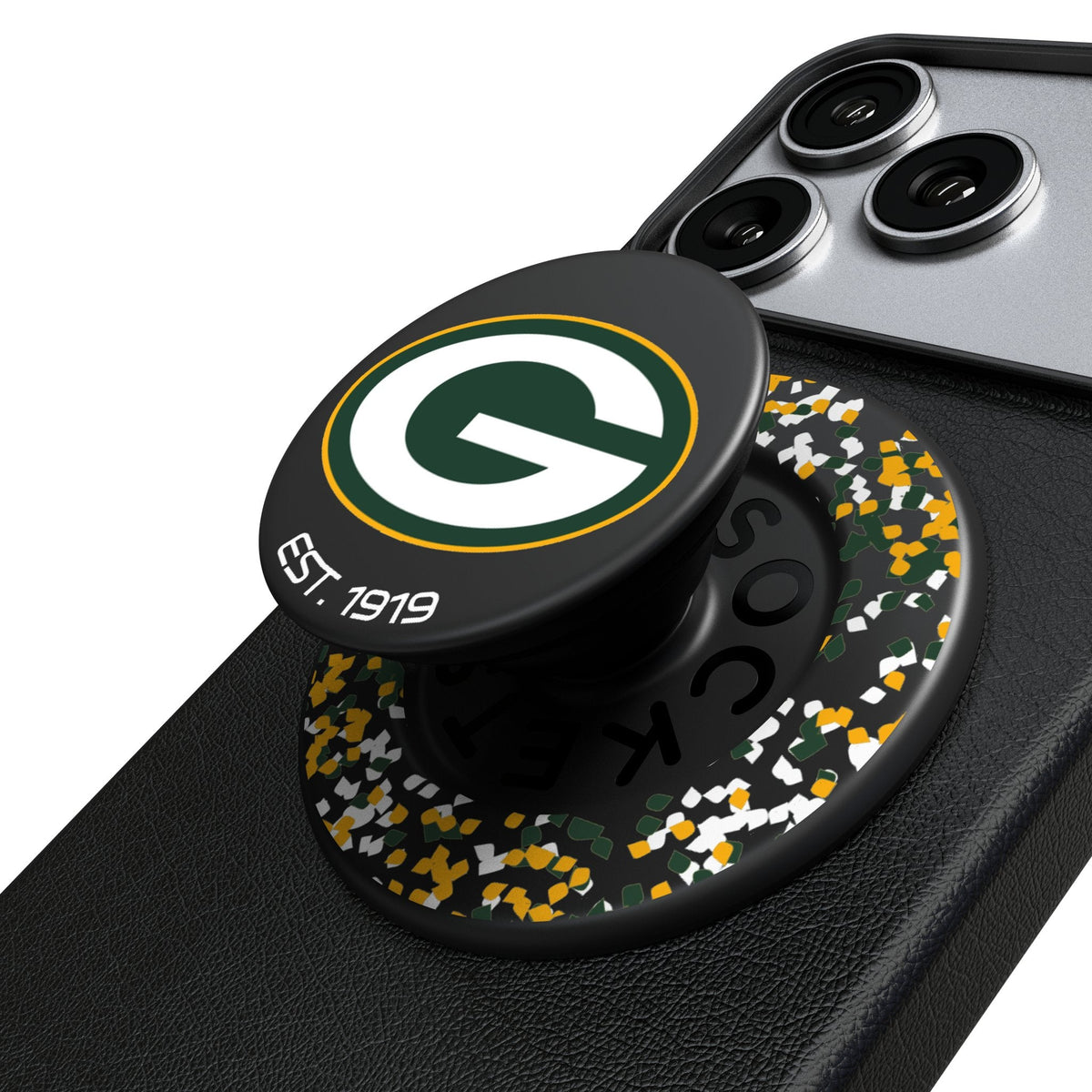 Green Bay Packers Confetti PopSockets Magnetic Phone Grip and Stand