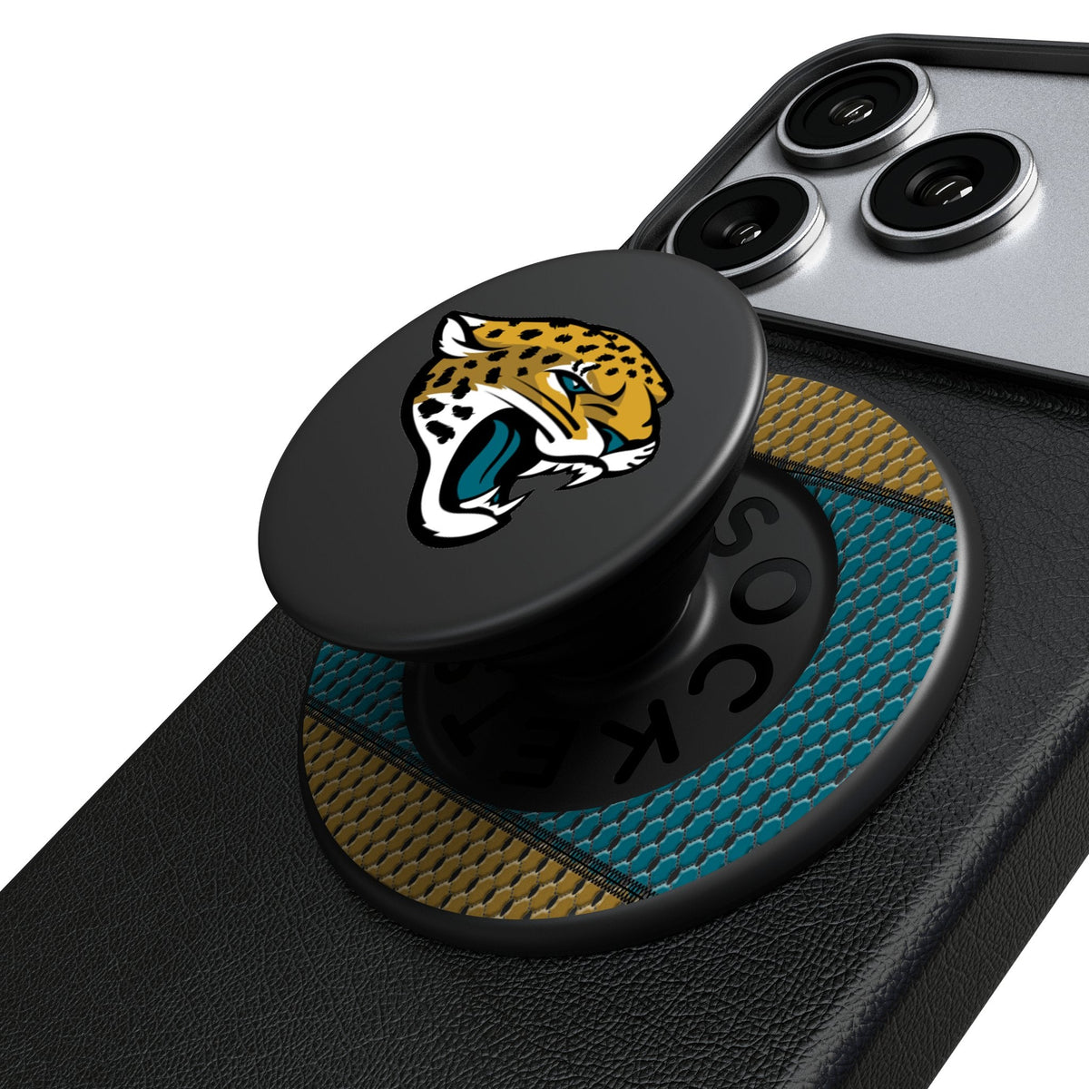Jacksonville Jaguars Mesh PopSockets Magnetic Phone Grip and Stand 1
