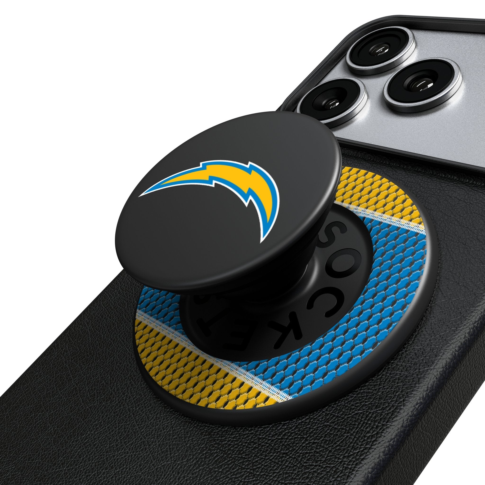 Los Angeles Chargers Mesh PopSockets Magnetic Phone Grip and Stand 1