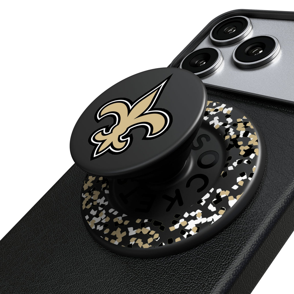 New Orleans Saints Confetti PopSockets Magnetic Phone Grip and Stand 1