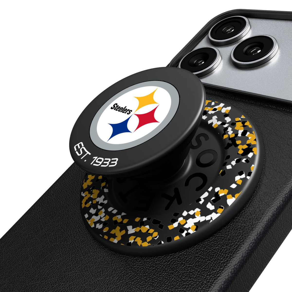Pittsburgh Steelers Confetti PopSockets Magnetic Phone Grip and Stand