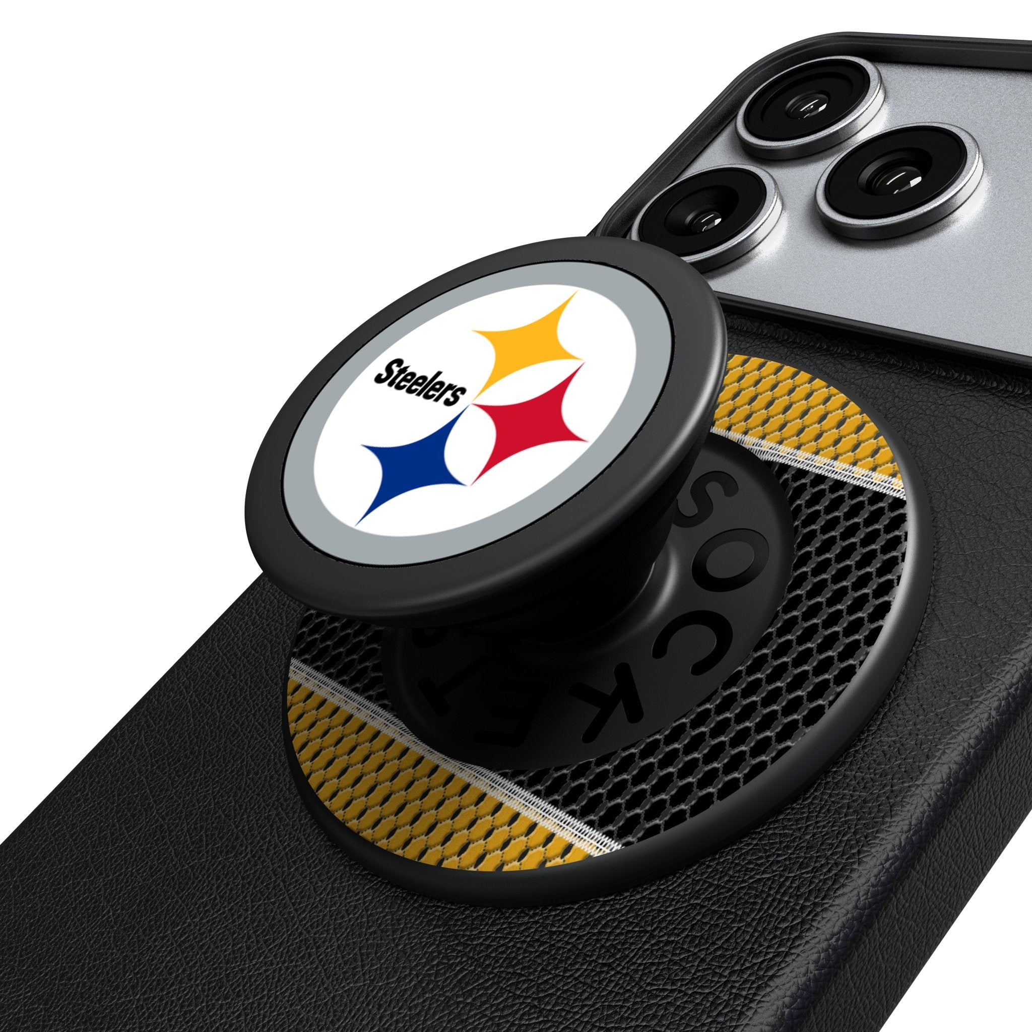 Pittsburgh Steelers Mesh PopSockets Magnetic Phone Grip and Stand 1