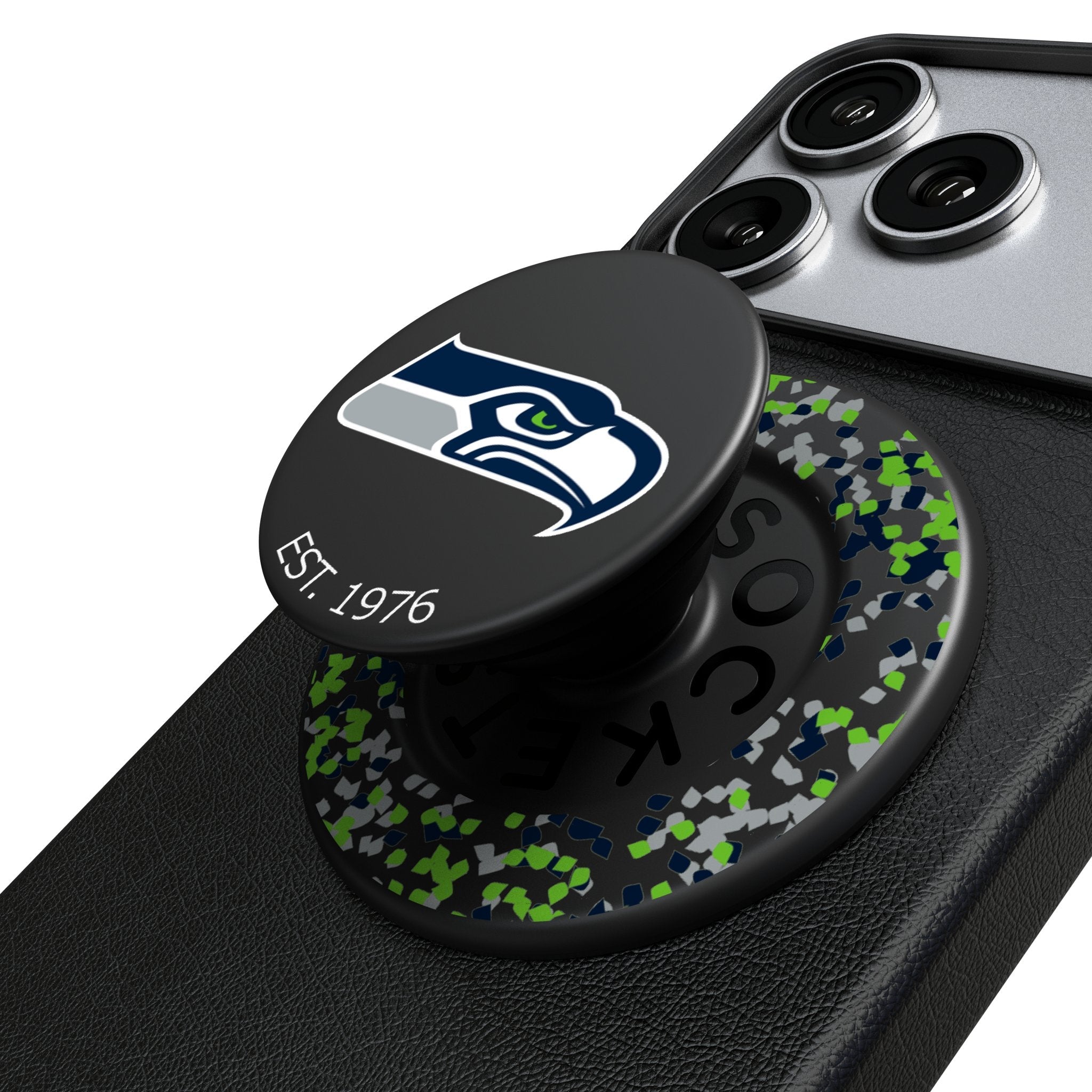 Seattle Seahawks Confetti PopSockets Magnetic Phone Grip and Stand