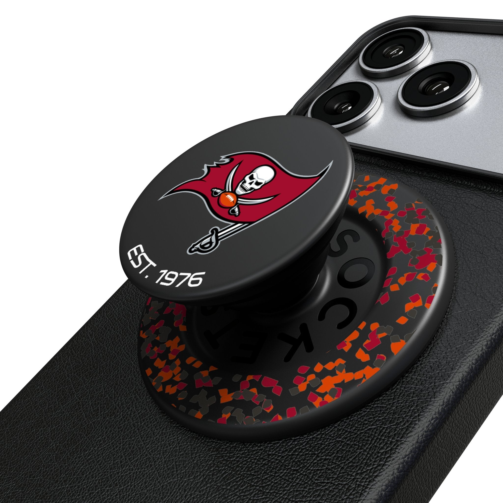 Tampa Bay Buccaneers Confetti PopSockets Magnetic Phone Grip and Stand