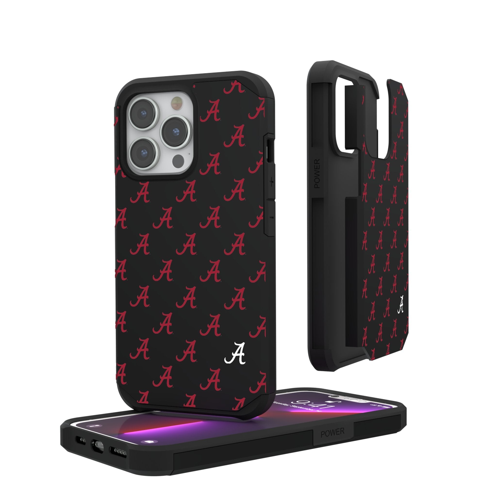 University of Alabama Crimson Tide Script A Fashion Pattern Rugged Phone Case for Apple iPhone 1