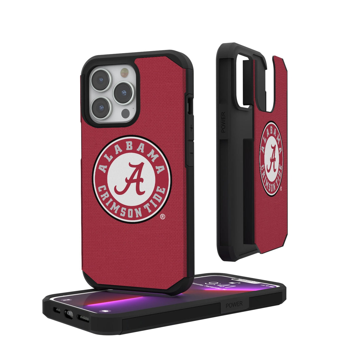 University of Alabama Crimson Tide Solid Rugged Phone Case 1
