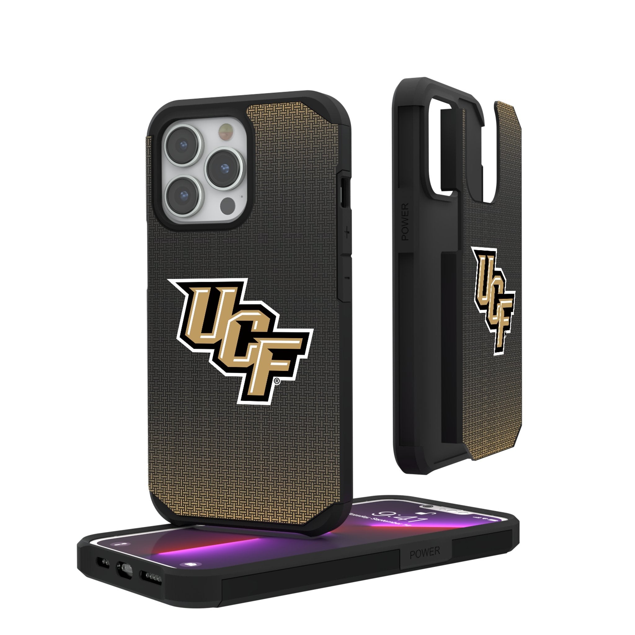 University of Central Florida Golden Knights Linen Rugged Phone Case 1