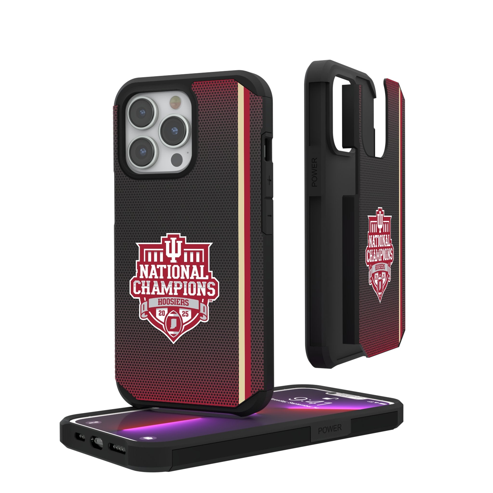 Indiana University Hoosiers 2025 College Football Playoff National Champion Rugged Phone Case for Apple iPhone