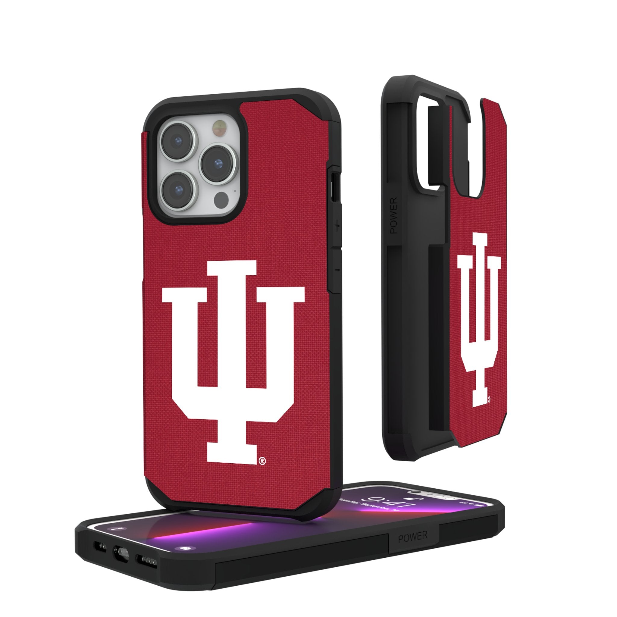 Indiana University Hoosiers Solid Rugged Phone Case for Apple iPhone