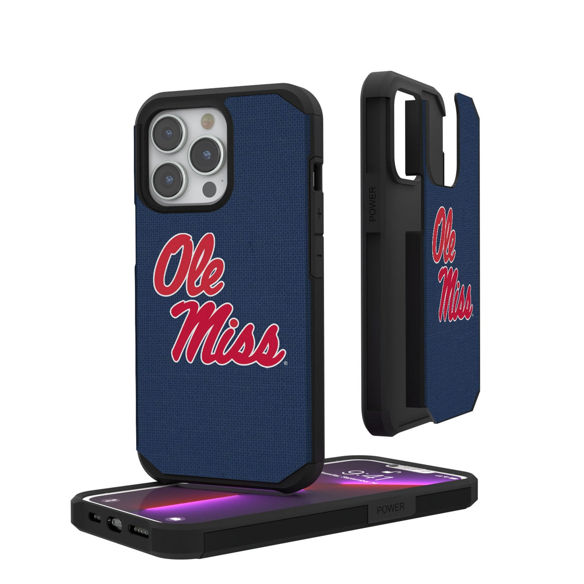University of Mississippi Rebels Solid Rugged Phone Case 1