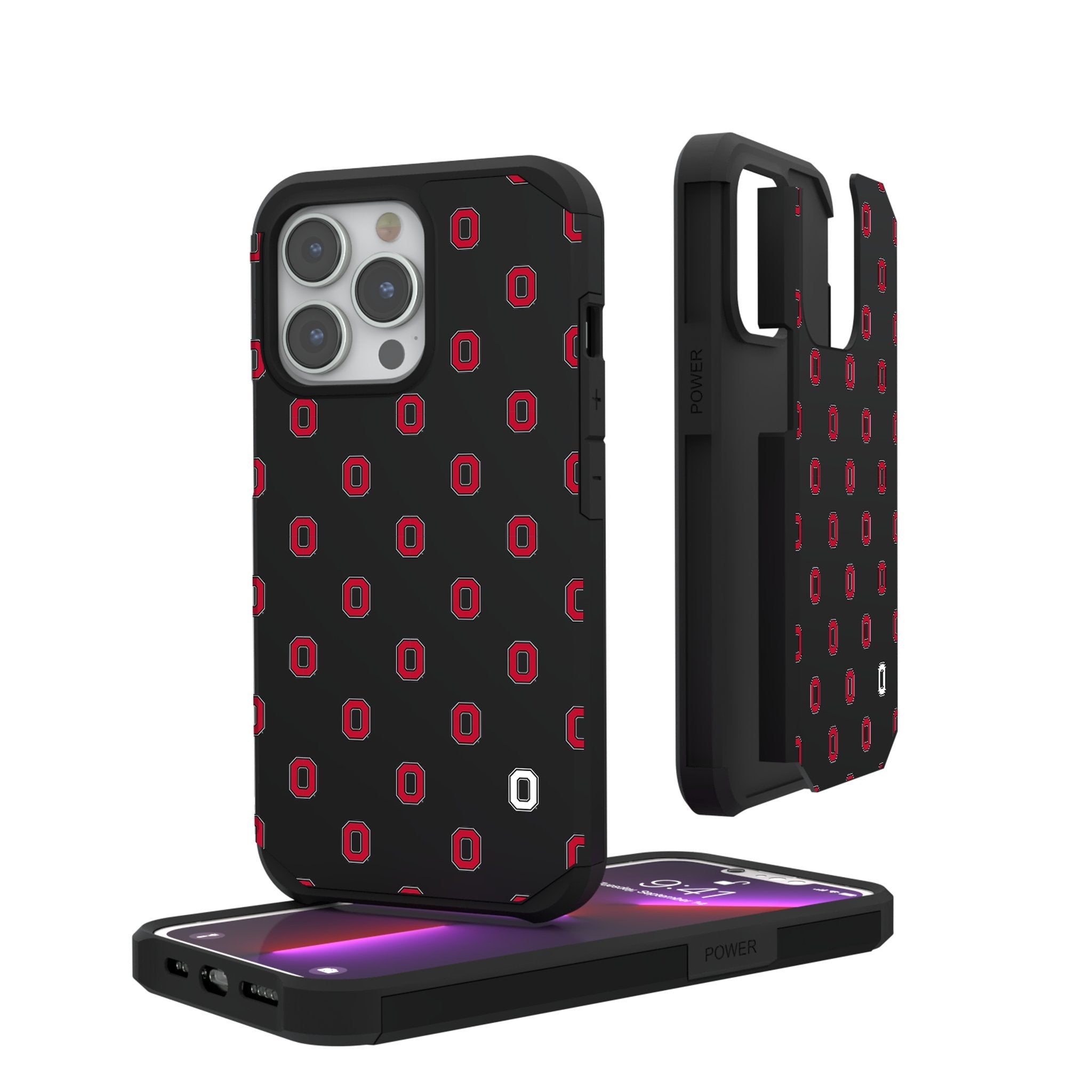 Ohio State University Buckeyes Fashion Pattern Rugged Phone Case for Apple iPhone