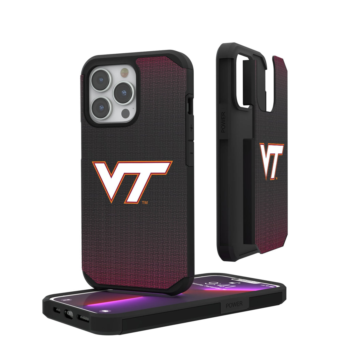 Virginia Tech Hokies Linen Rugged Phone Case 1