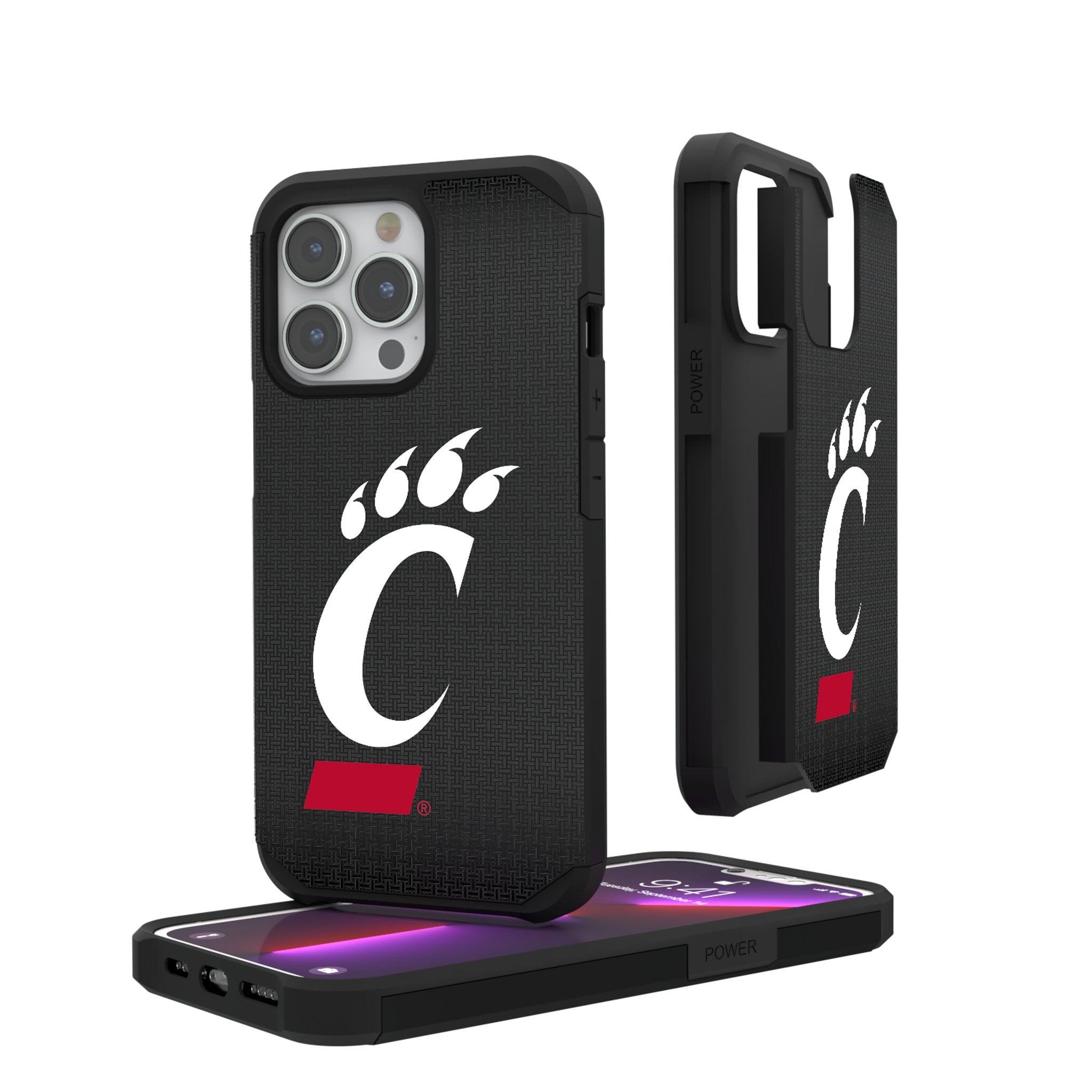 University of Cincinnati Bearcats Linen Rugged Phone Case for Apple iPhone 1