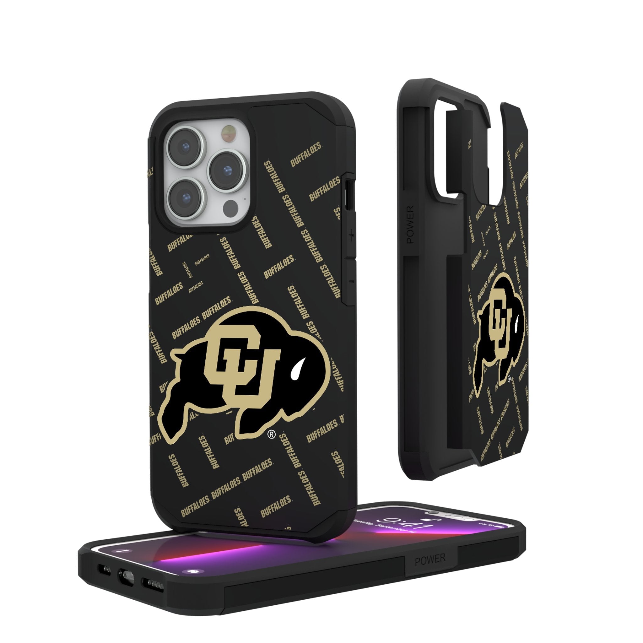 University of Colorado Buffaloes Quadtile Rugged Phone Case for Apple iPhone 1
