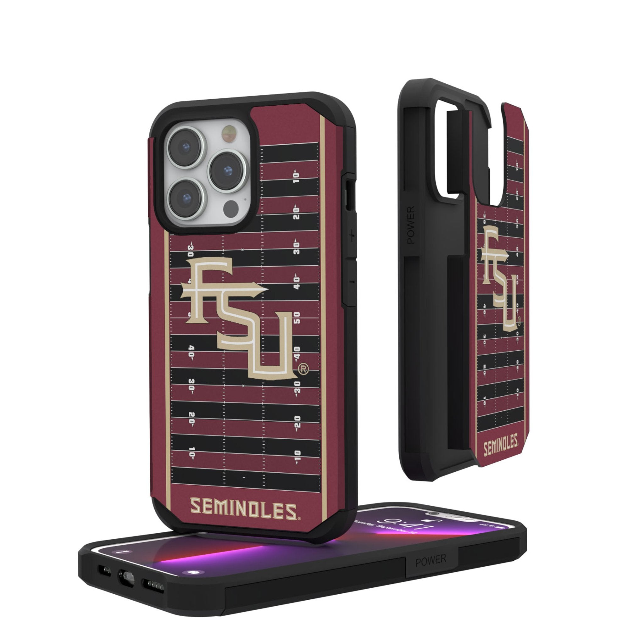 Florida State University Seminoles Athletic Wordmark Field Rugged Phone Case 1