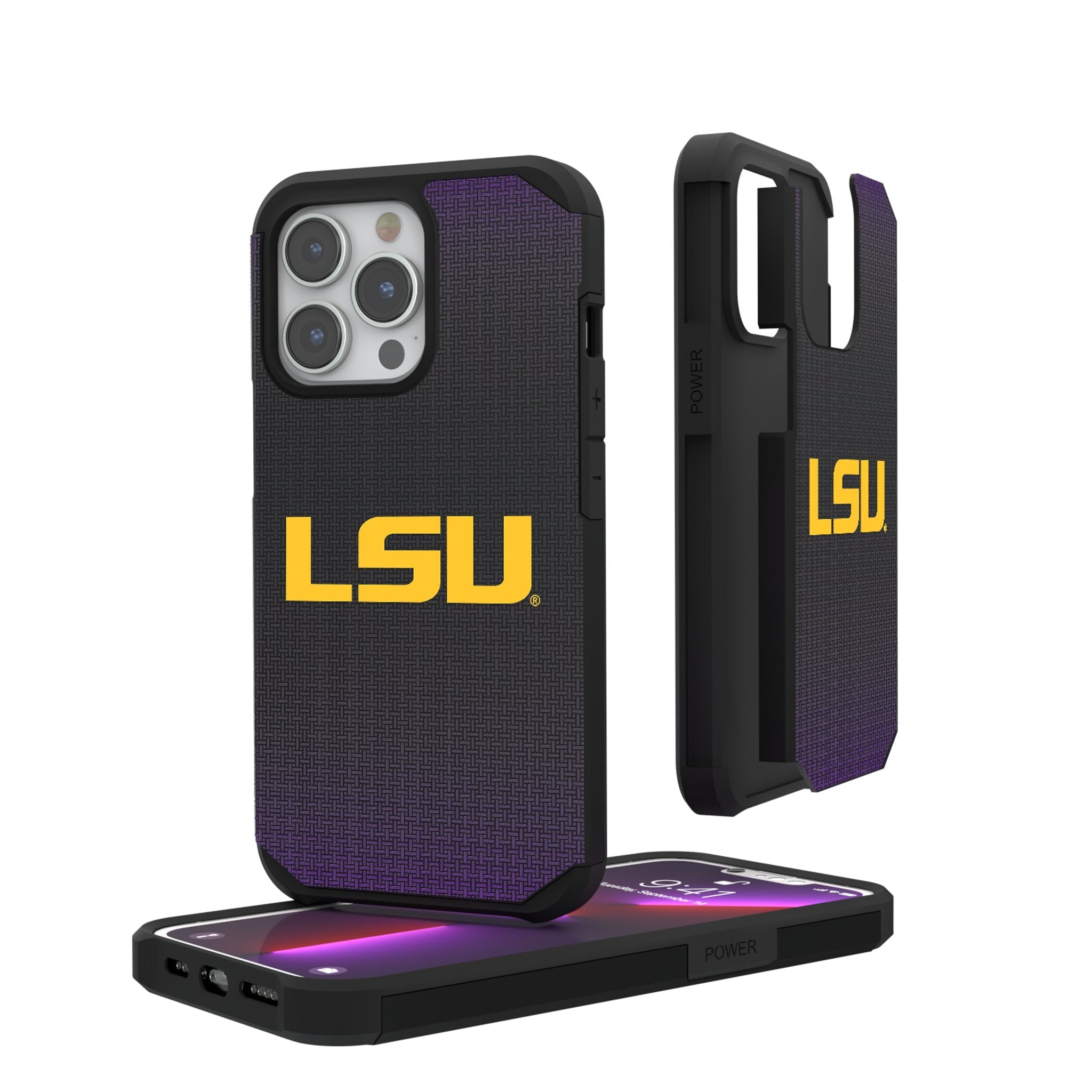 Louisiana State University Tigers Linen Rugged Phone Case