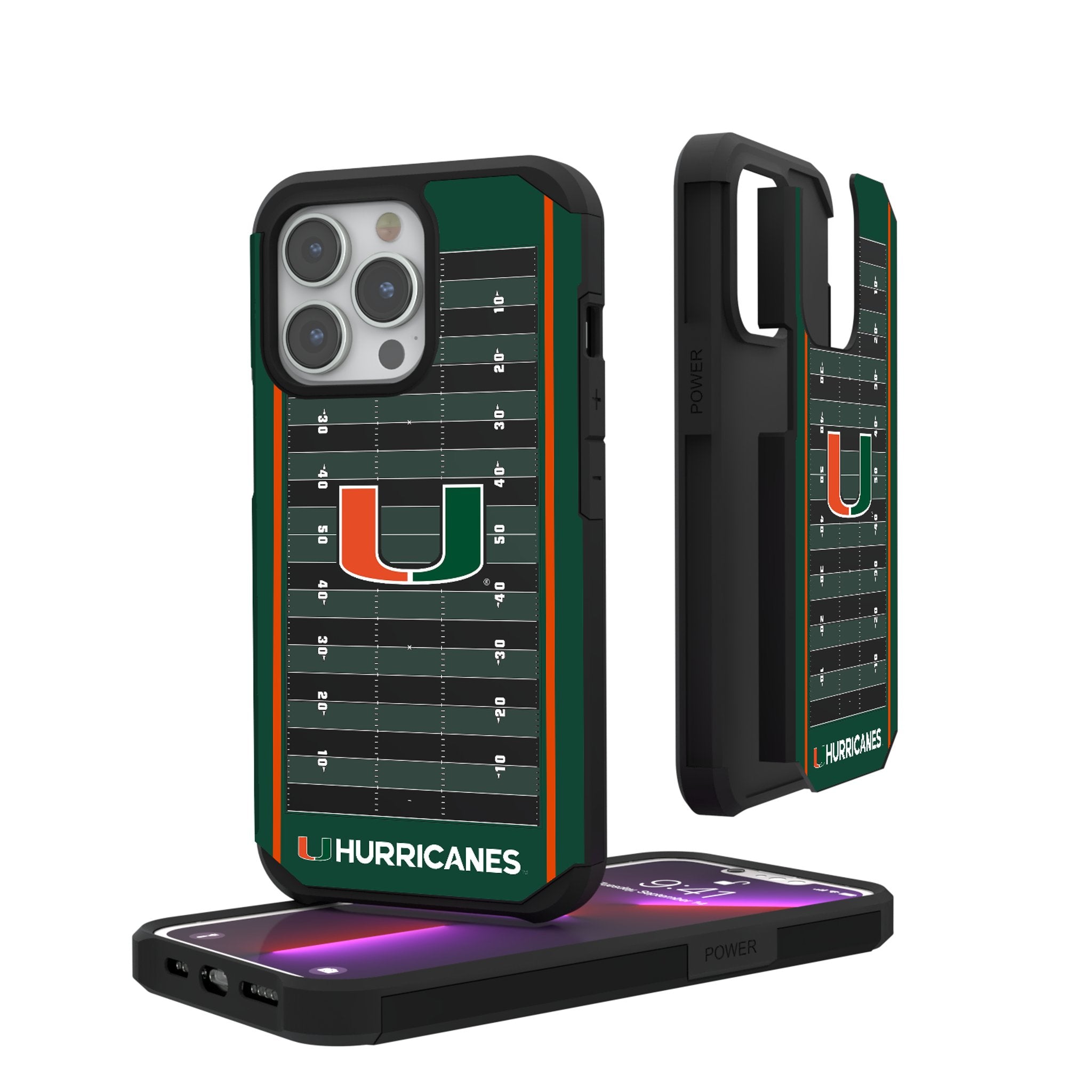 University of Miami Hurricanes Field Rugged Phone Case 1