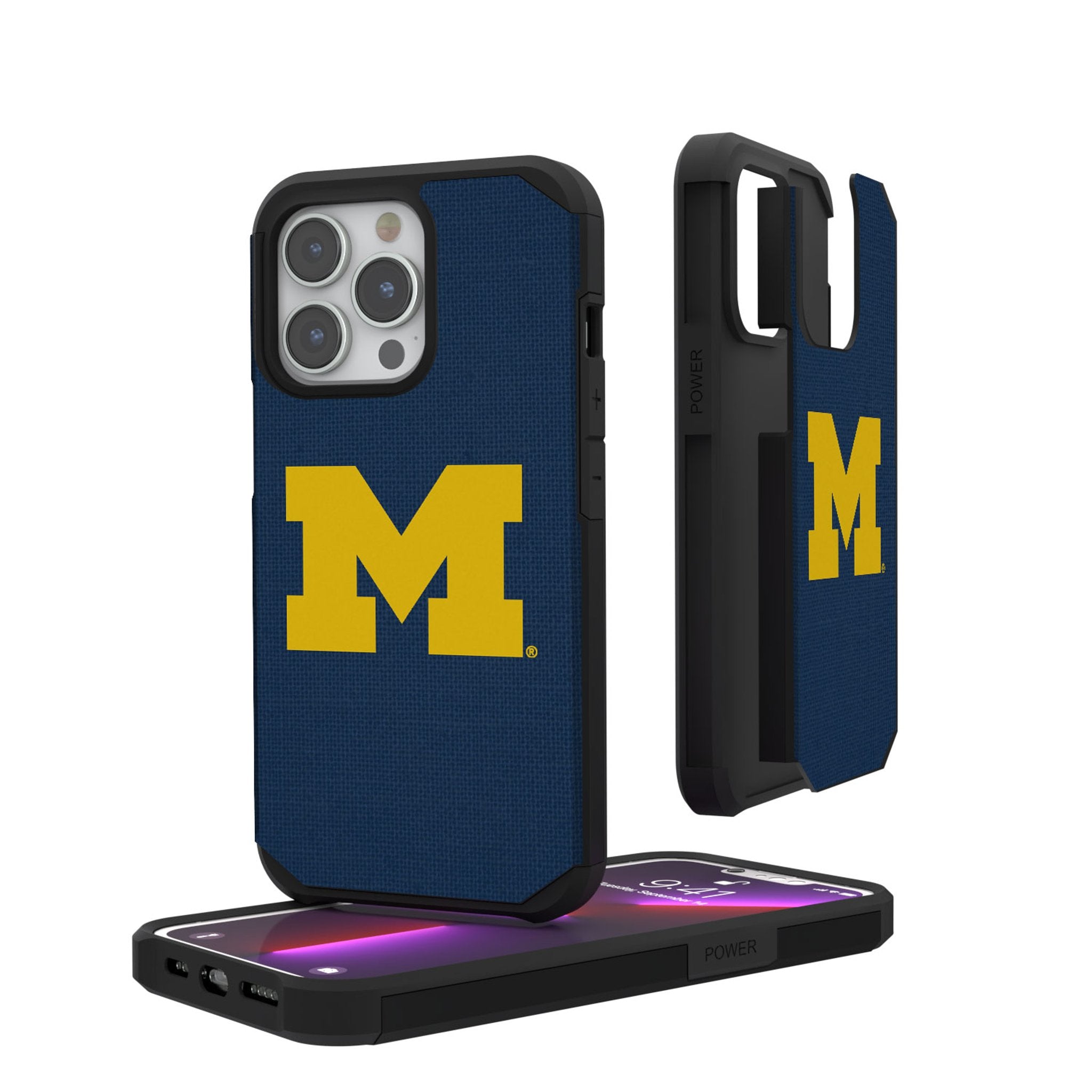 University of Michigan Wolverines Solid Rugged Phone Case 1