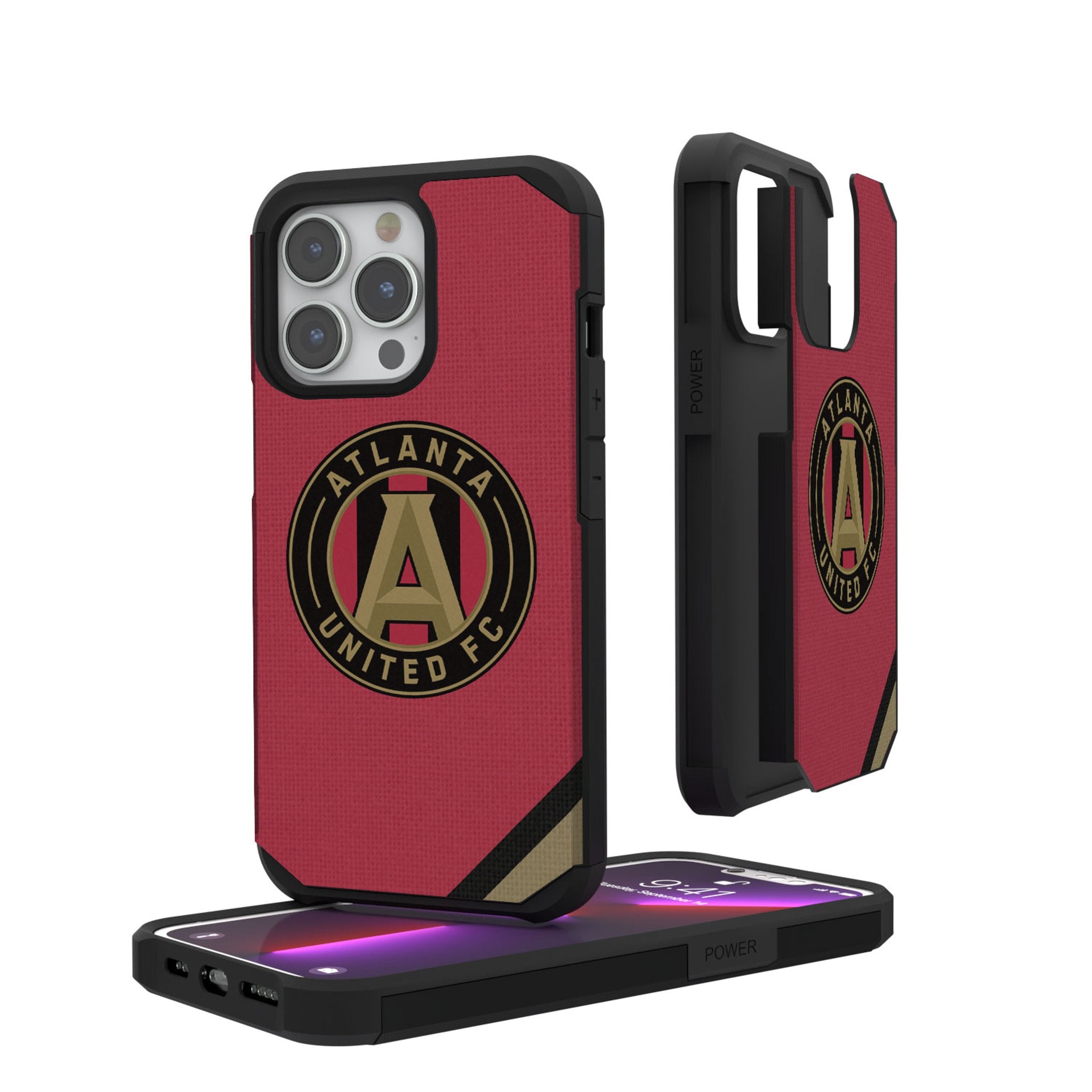 Atlanta United FC  Diagonal Stripe Rugged Phone Case