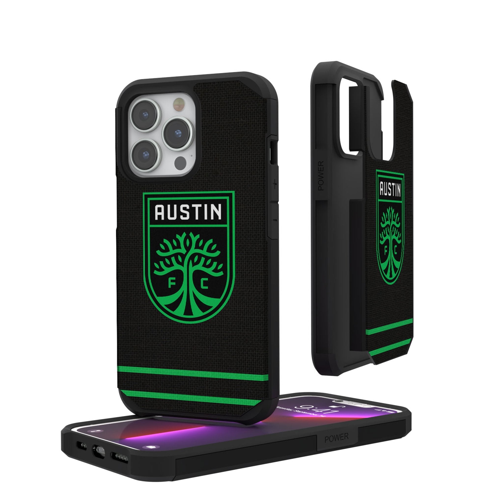 Austin FC  Stripe Rugged Phone Case