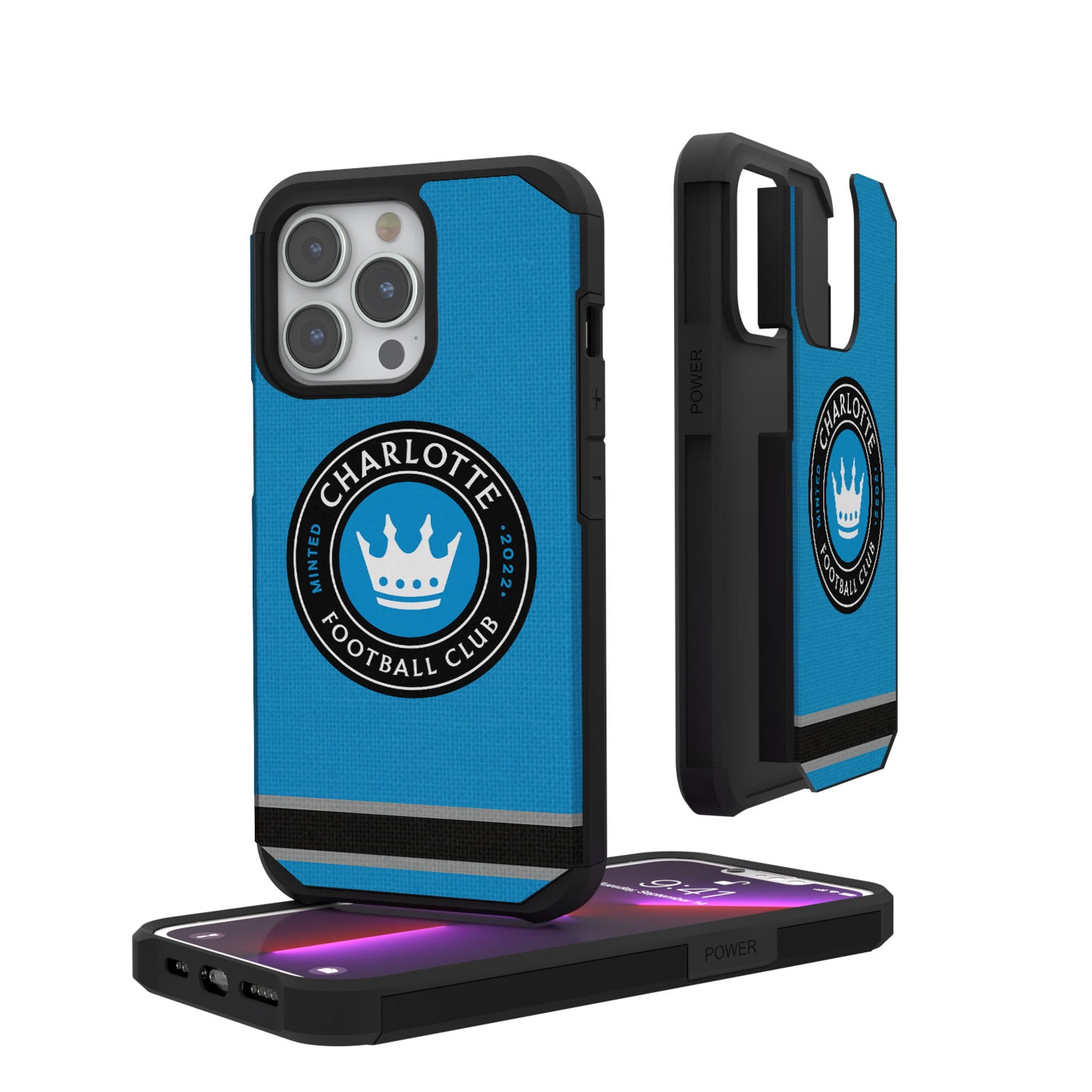 Charlotte FC  Stripe Rugged Phone Case
