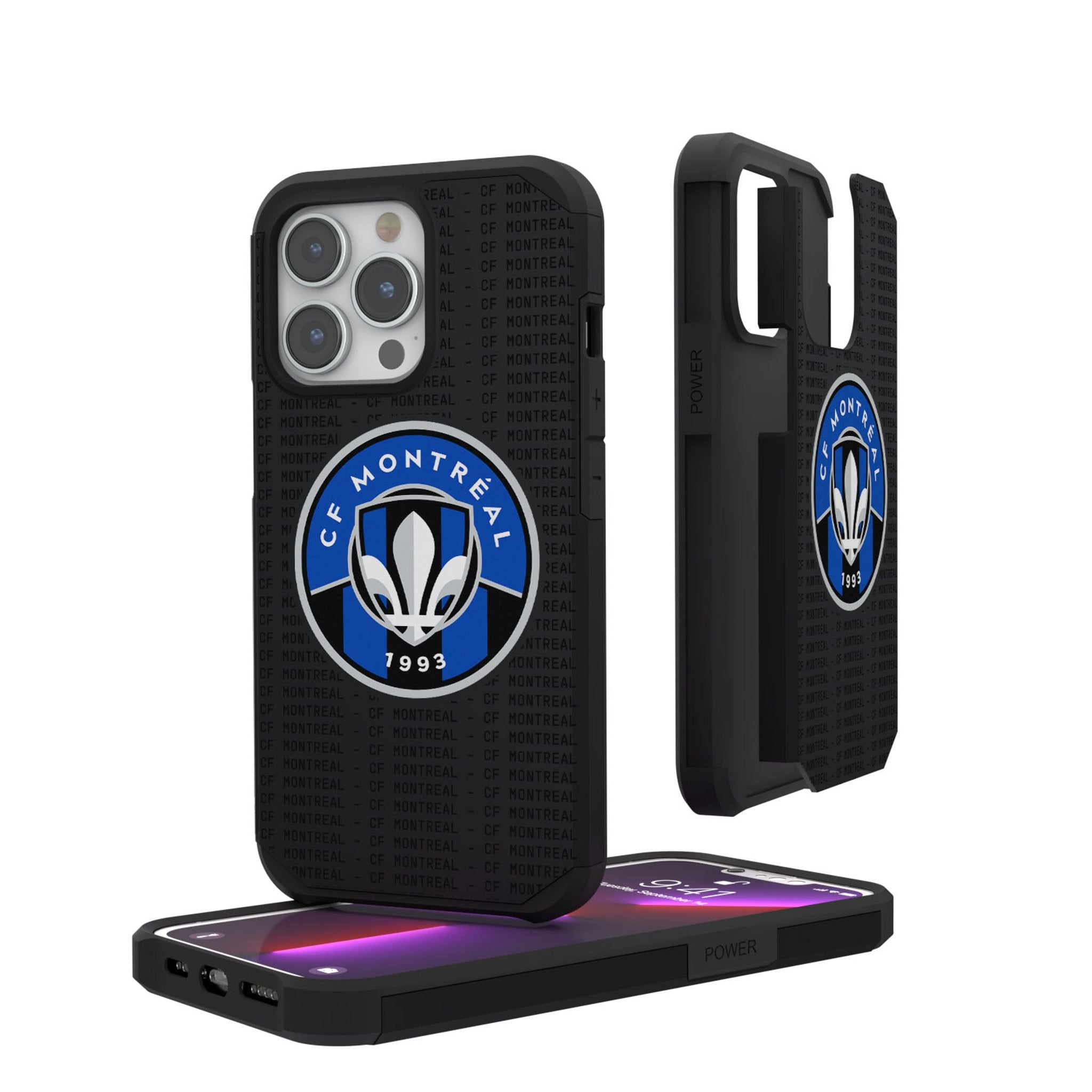 CF Montreal  Text Backdrop Rugged Phone Case 1