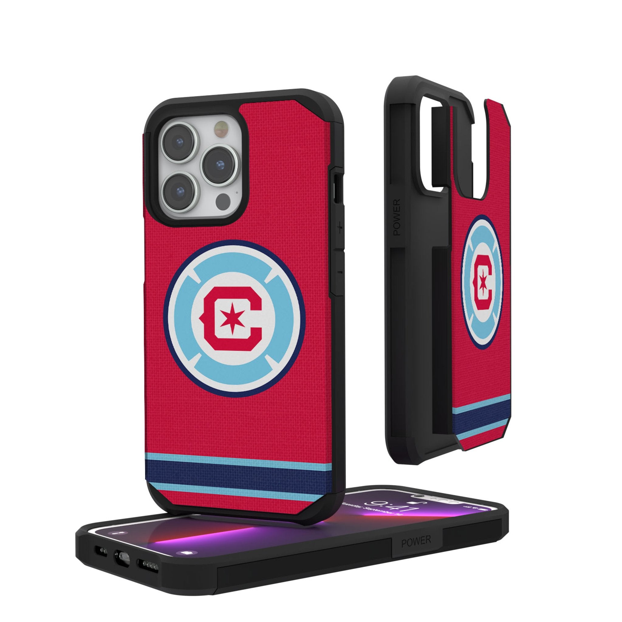 Chicago Fire  Stripe Rugged Phone Case