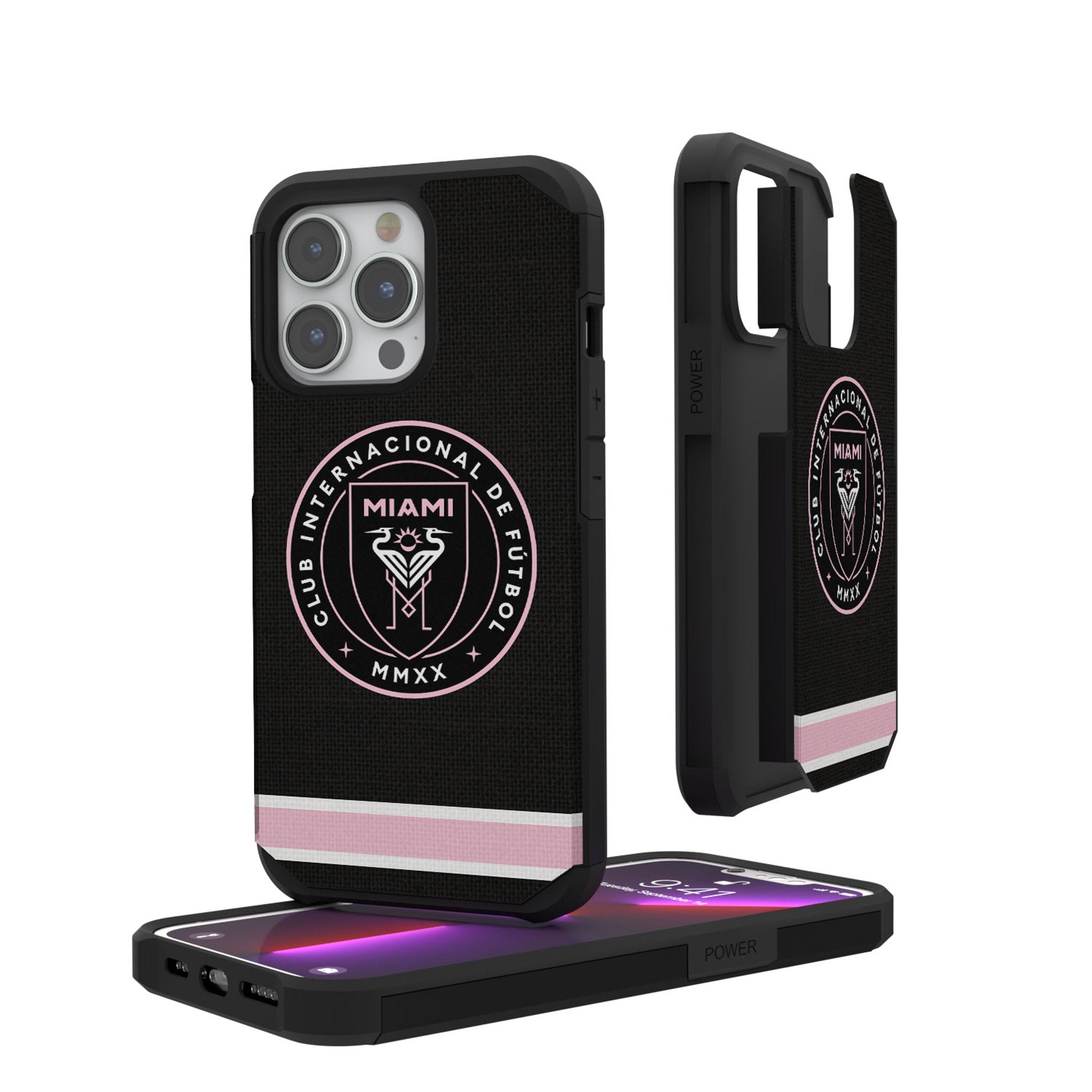 Inter Miami CF  Stripe Rugged Phone Case 1