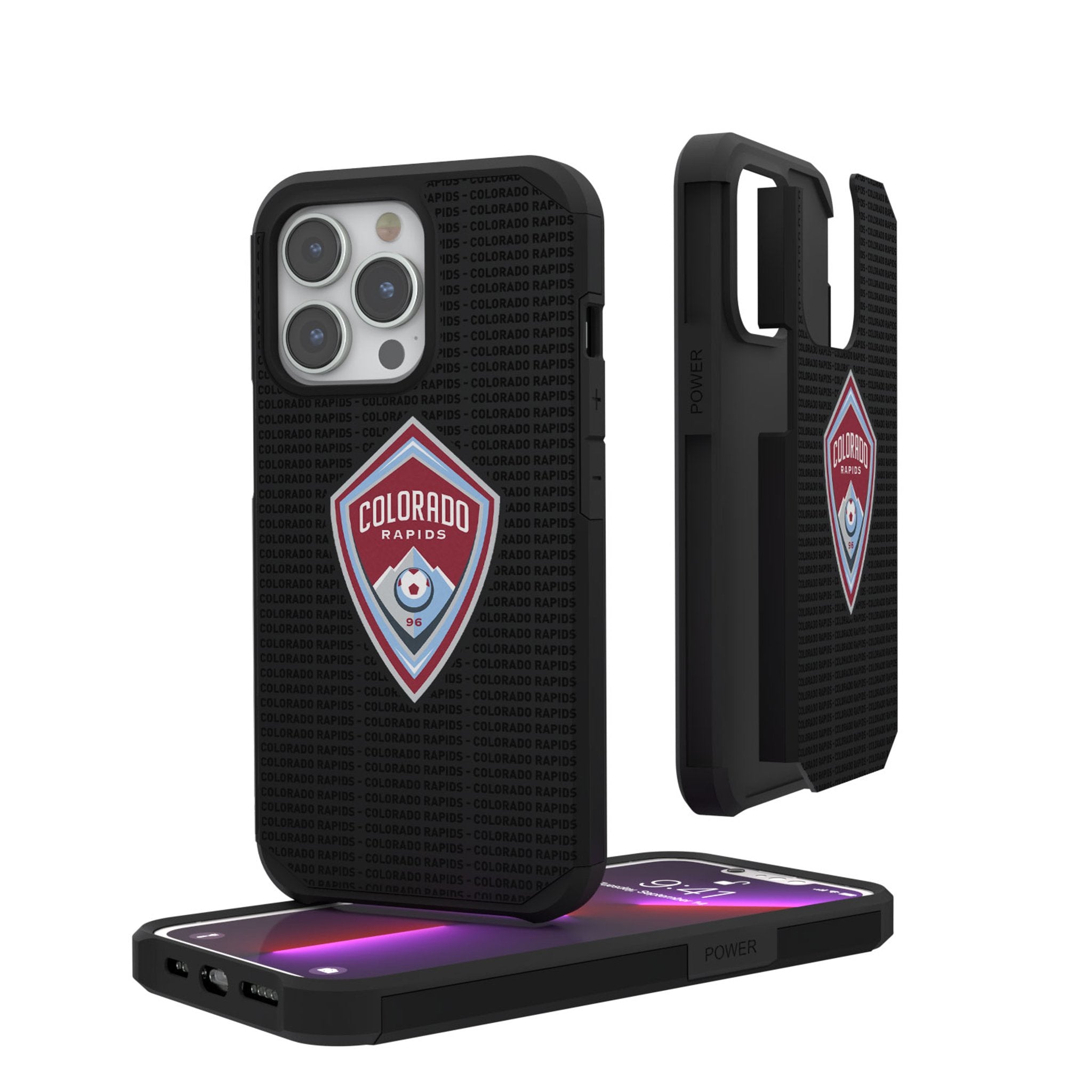 Colorado Rapids  Text Backdrop Rugged Phone Case
