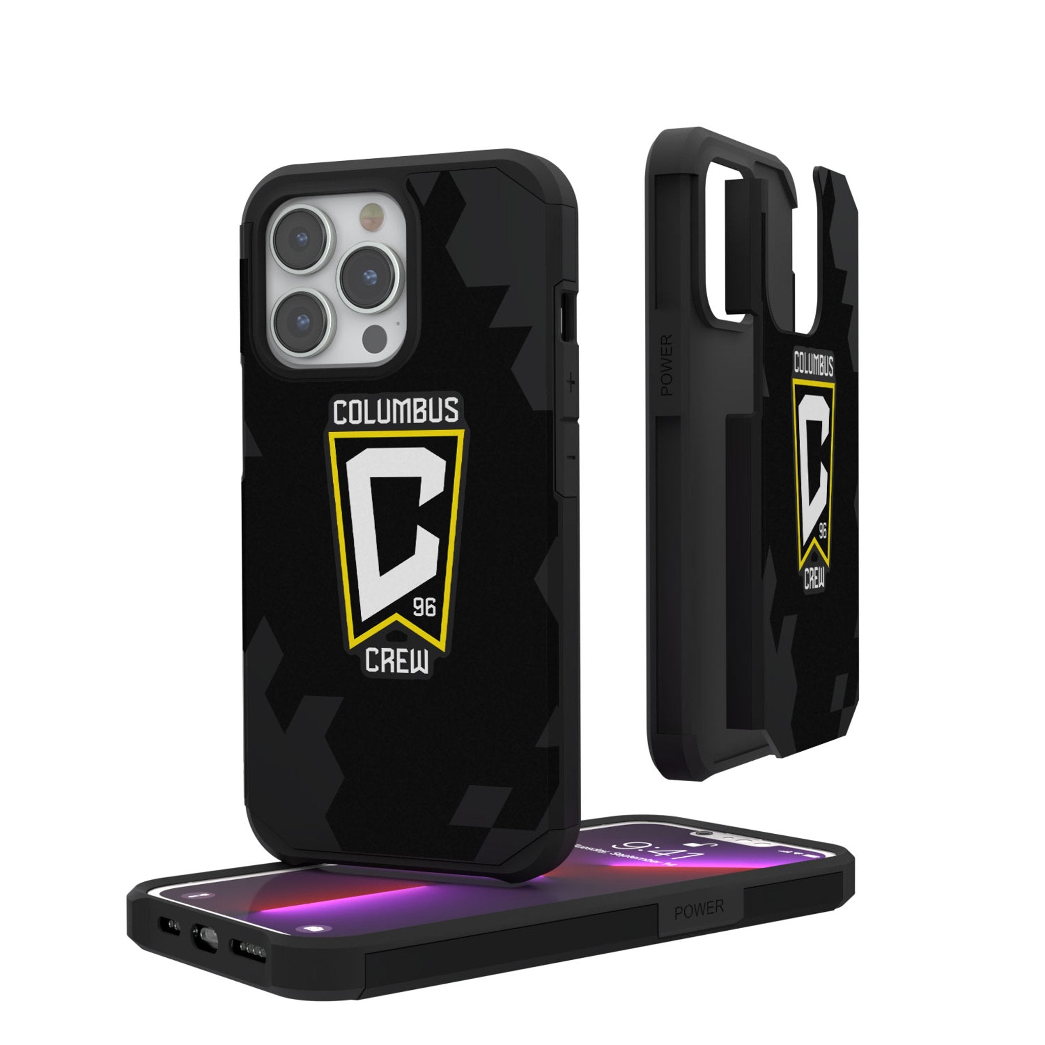 Columbus Crew  Text Backdrop Rugged Phone Case
