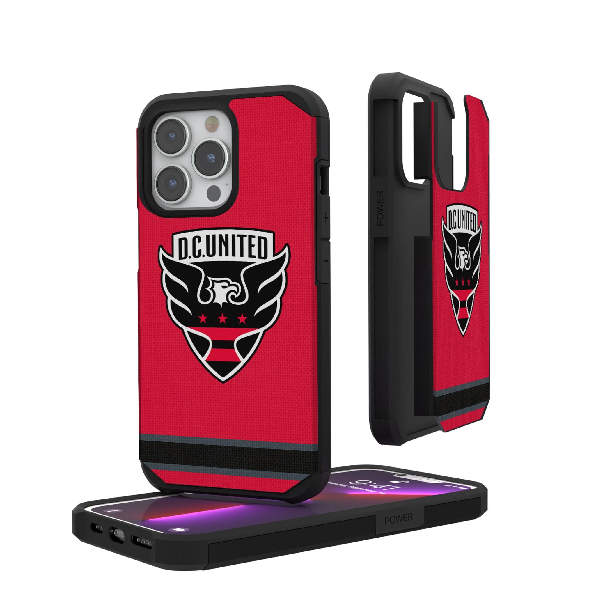 DC United  Stripe Rugged Phone Case