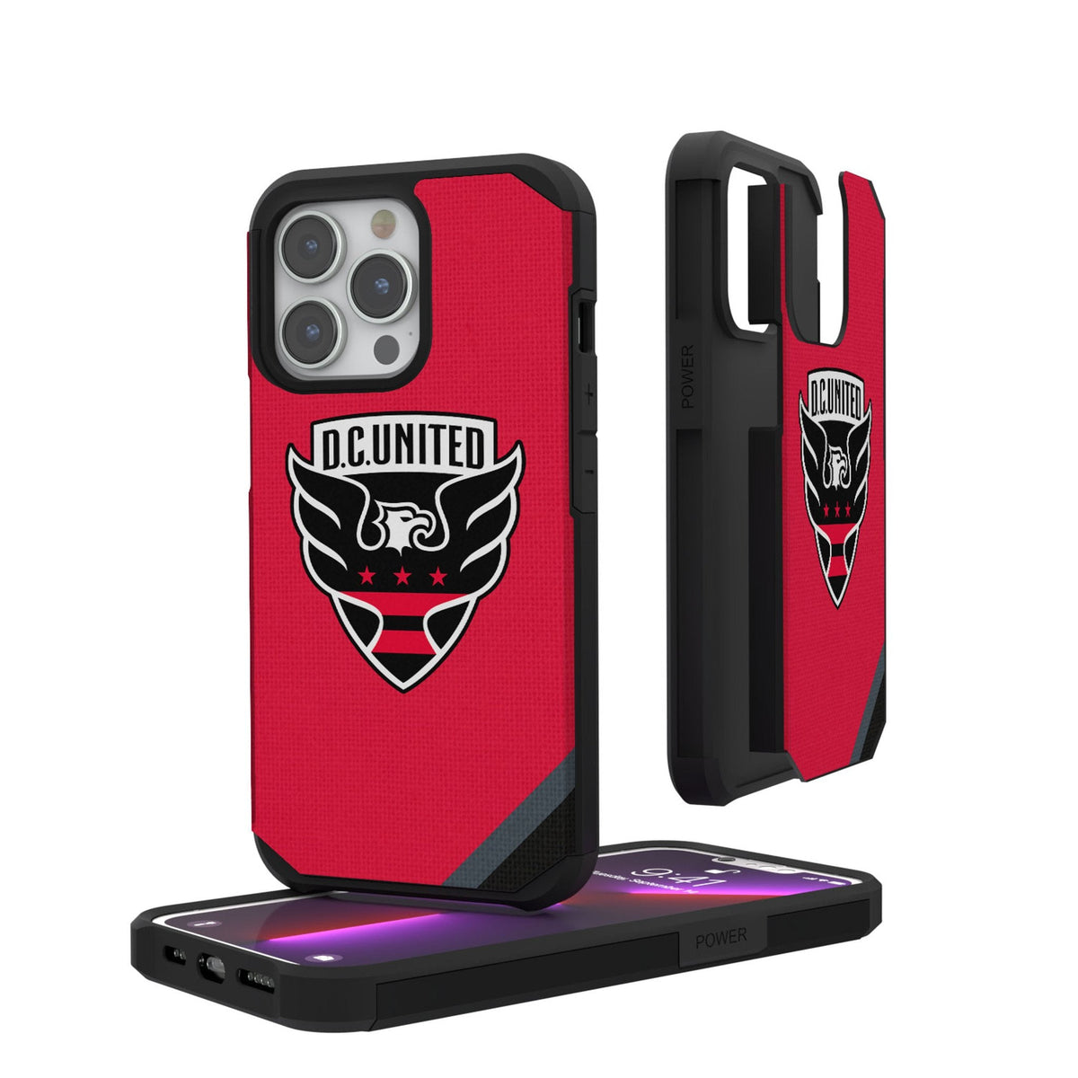 DC United  Diagonal Stripe Rugged Phone Case 1
