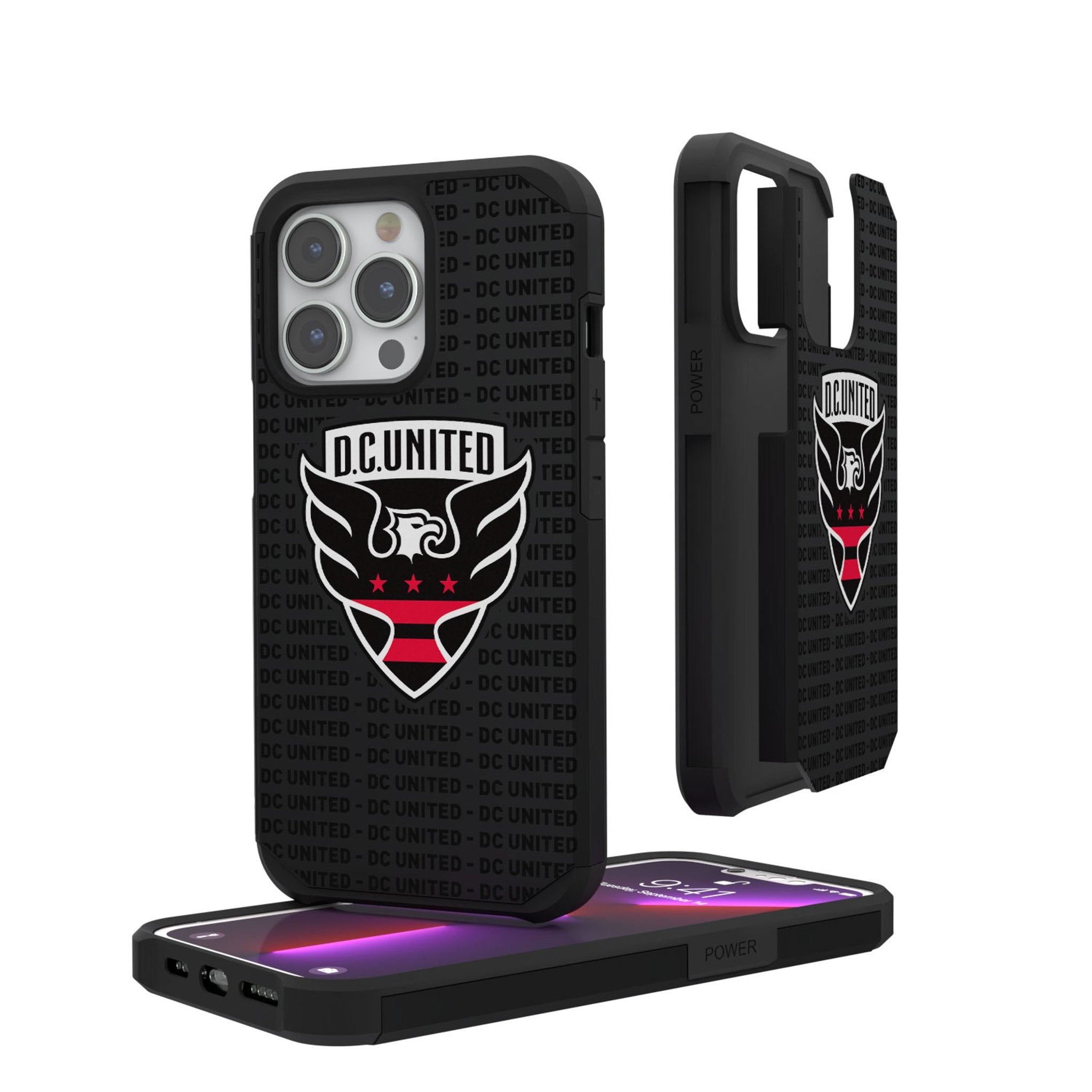 DC United  Text Backdrop Rugged Phone Case