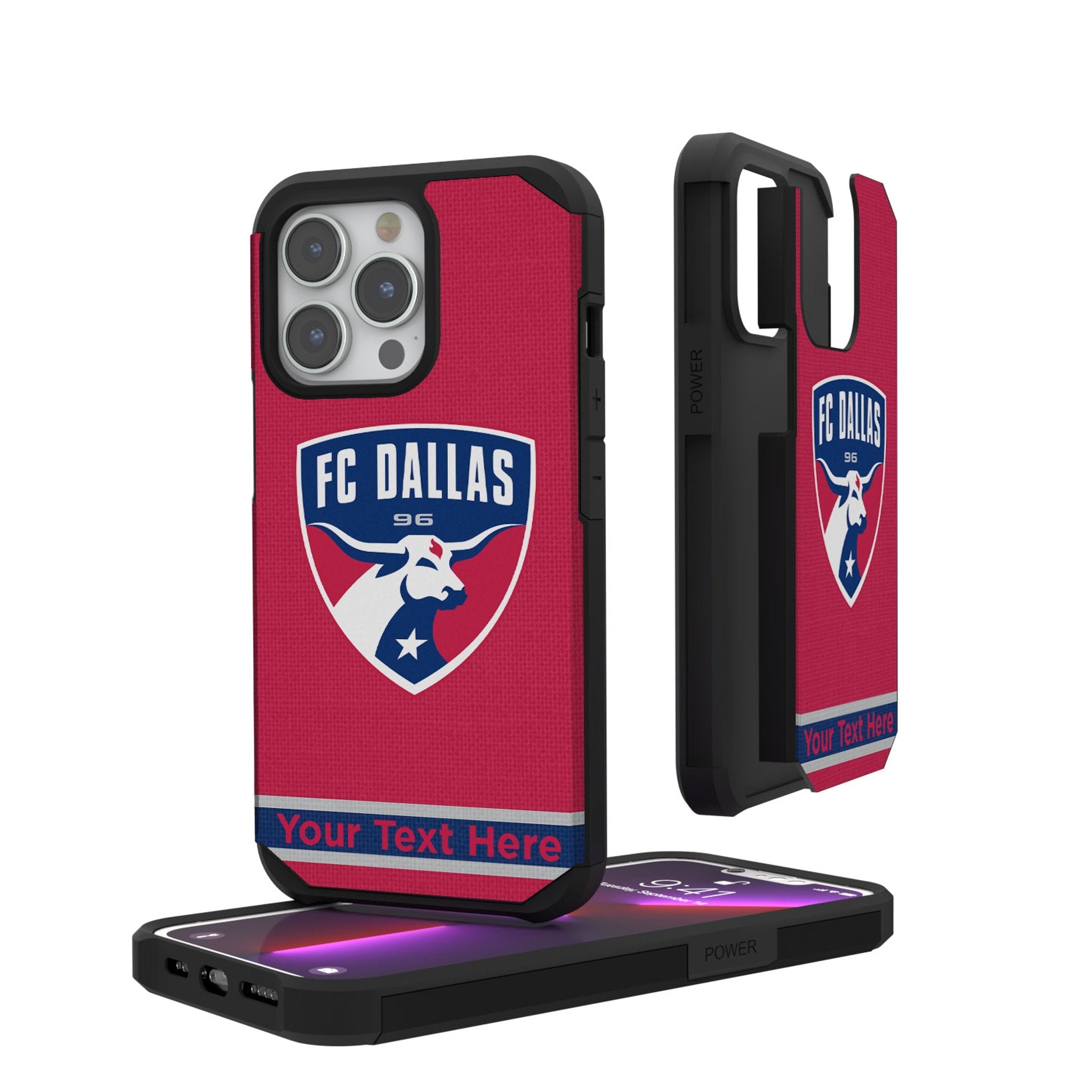 FC Dallas Personalized Stripe Rugged Phone Case for Apple iPhone