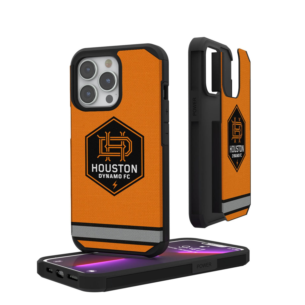 Houston Dynamo  Stripe Rugged Phone Case