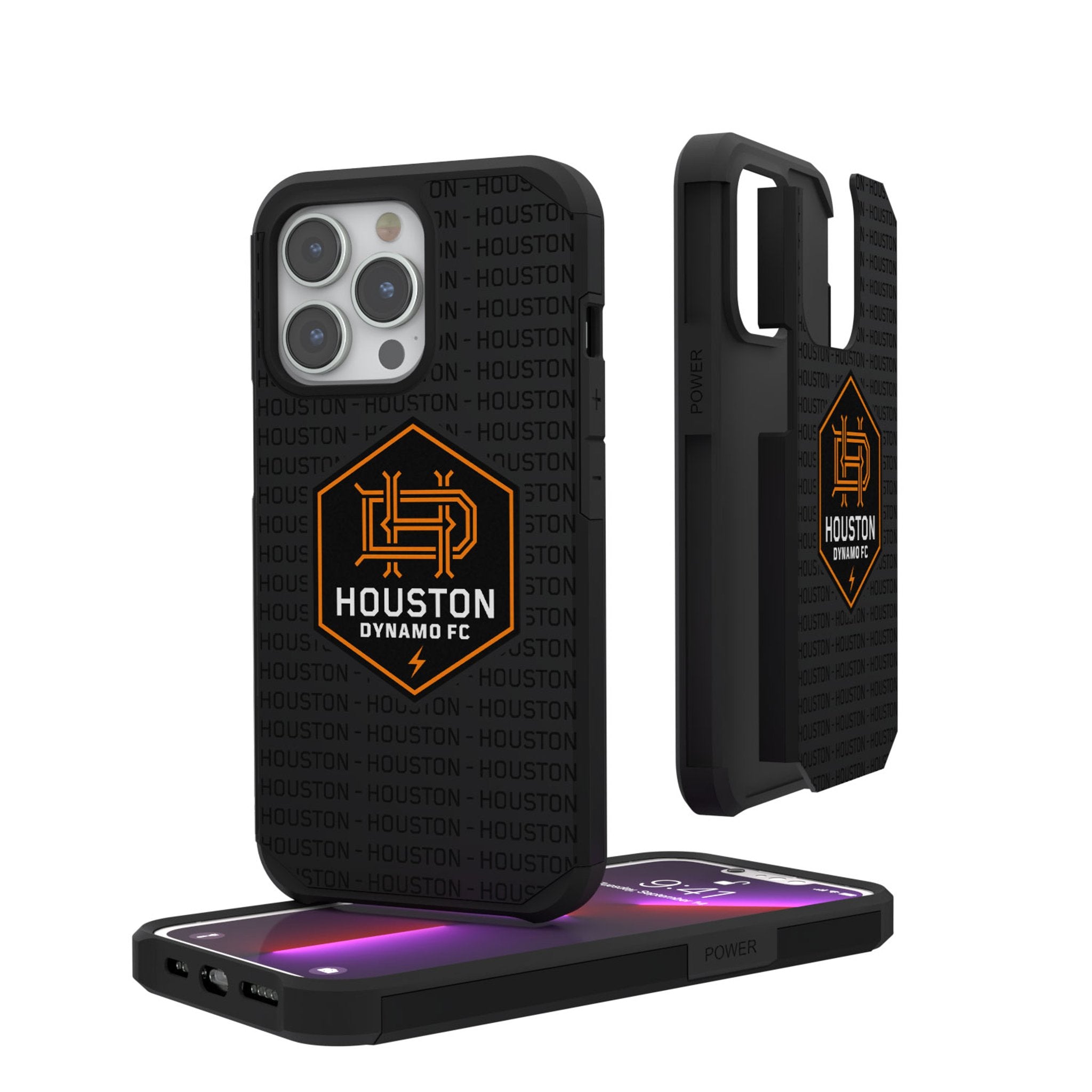 Houston Dynamo  Text Backdrop Rugged Phone Case