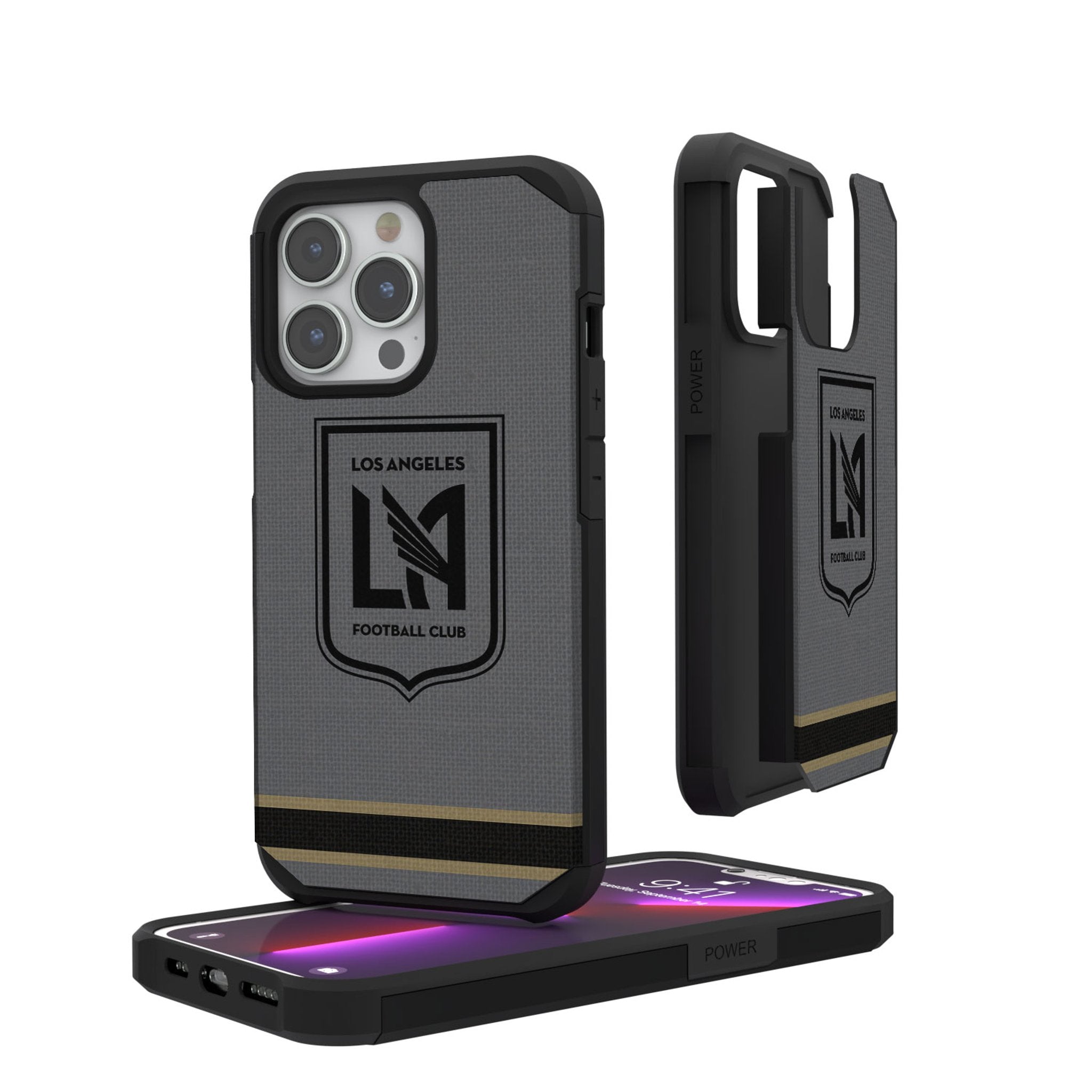 Los Angeles Football Club   Stripe Rugged Phone Case