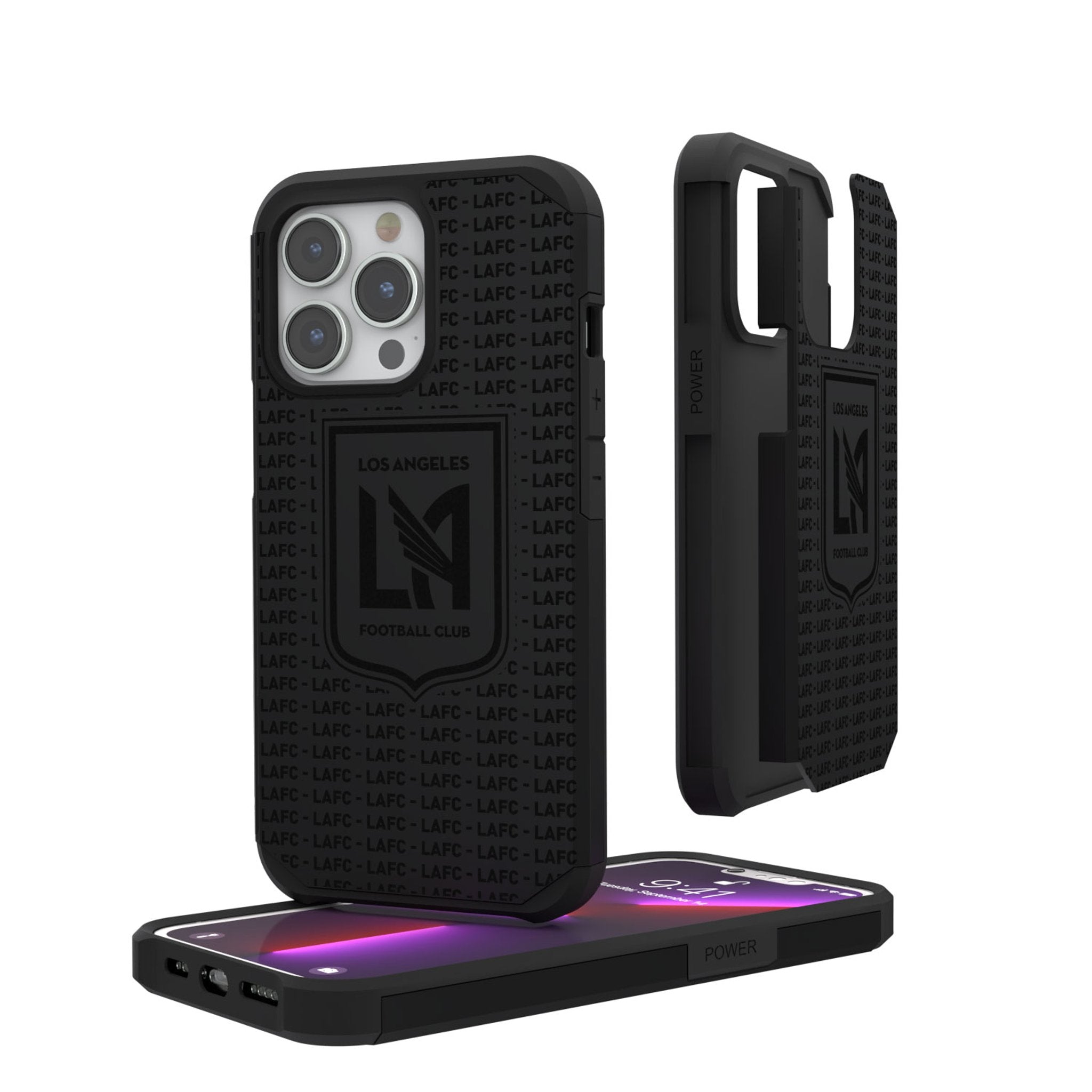 Los Angeles Football Club   Text Backdrop Rugged Phone Case