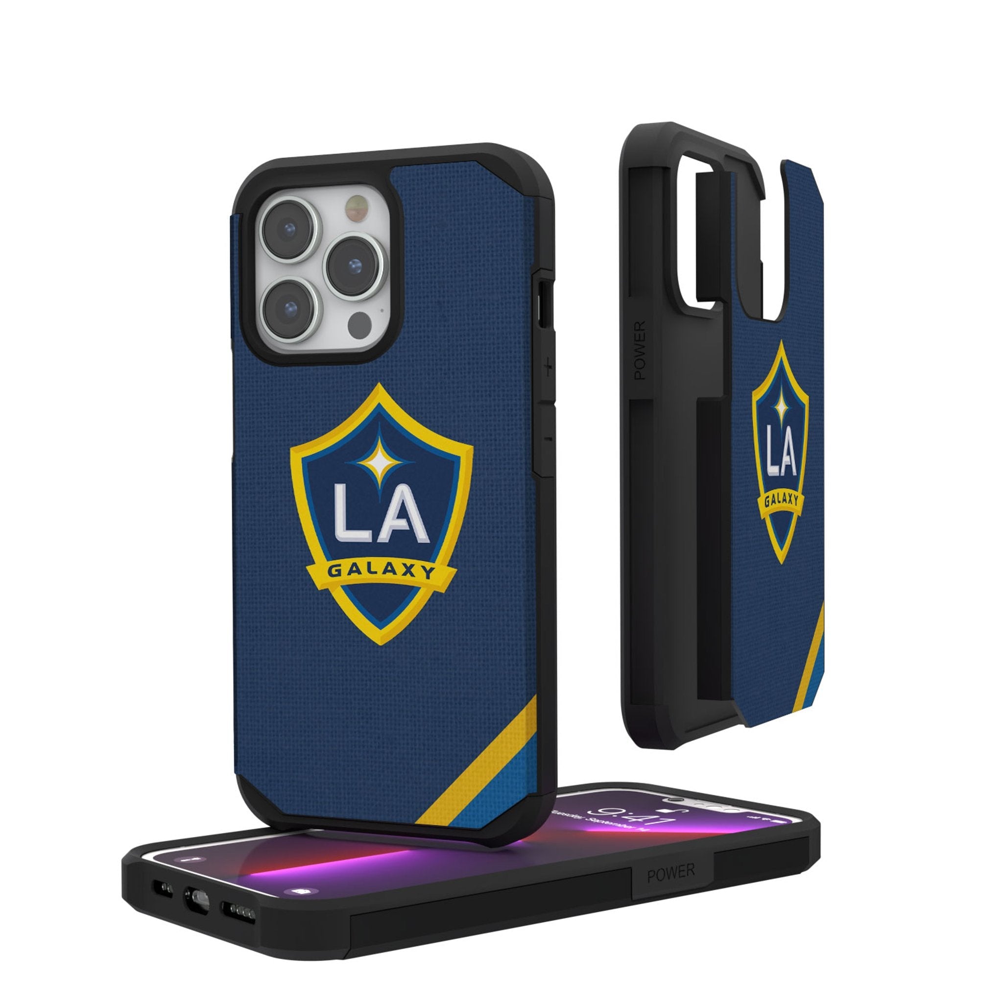 LA Galaxy  Diagonal Stripe Rugged Phone Case